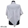 Soft İpek Kenar Dikişli Düz Yazma (gümüş gri) 874-136