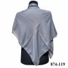 Soft İpek Kenar Dikişli Düz Yazma (k.gri) 874-119