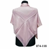 Soft İpek Kenar Dikişli Düz Yazma (pudra) 874-118