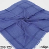 Soft İpek Sim Şeritli Balık Sırtı Pamuk Eşarp (indigo ) 299-123