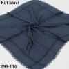 Soft İpek Sim Şeritli Balık Sırtı Pamuk Eşarp (kot mavi) 299-116