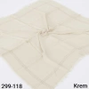 Soft İpek Sim Şeritli Balık Sırtı Pamuk Eşarp (krem) 299-118