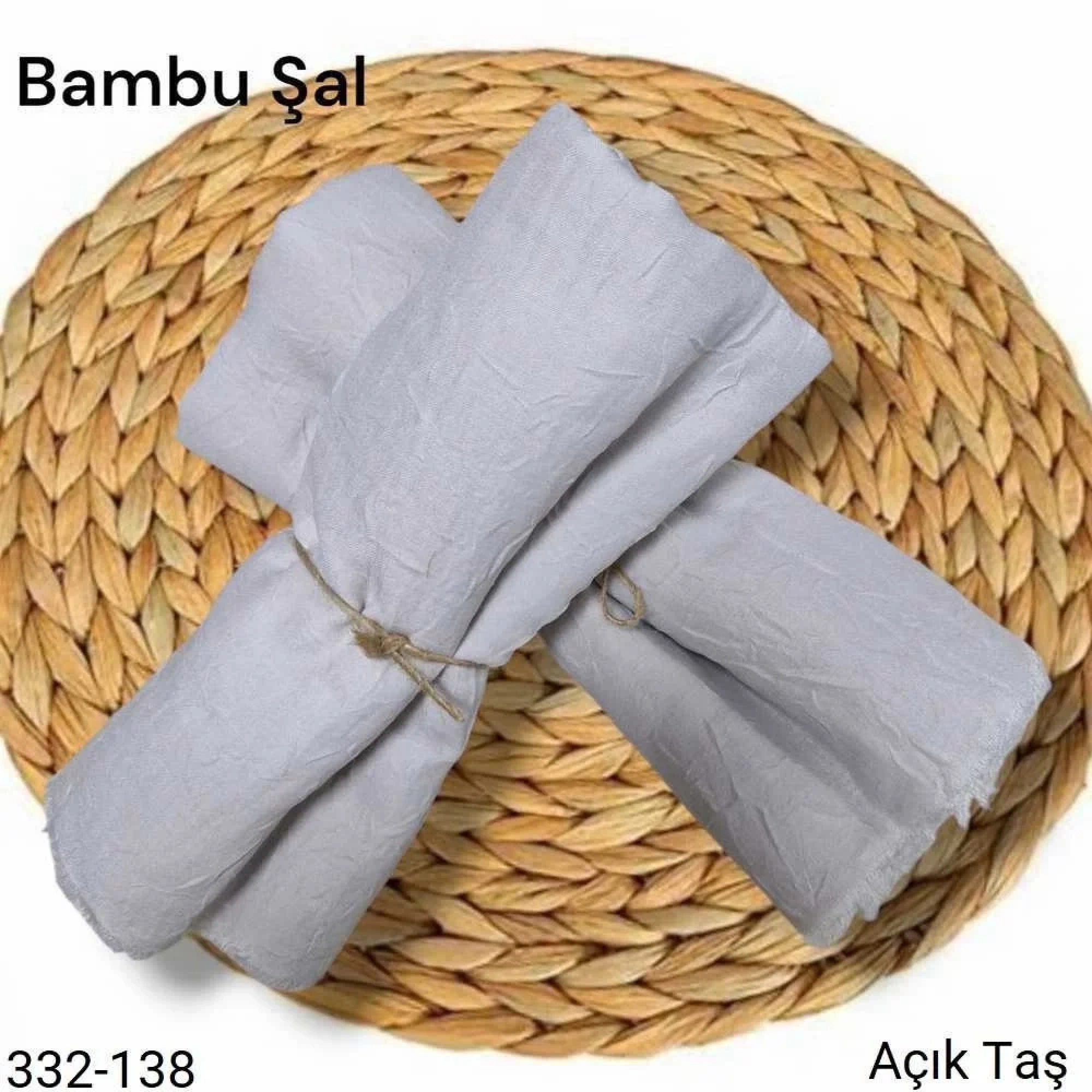 Bambu Kraş Şal (Açık Taş) 332-138