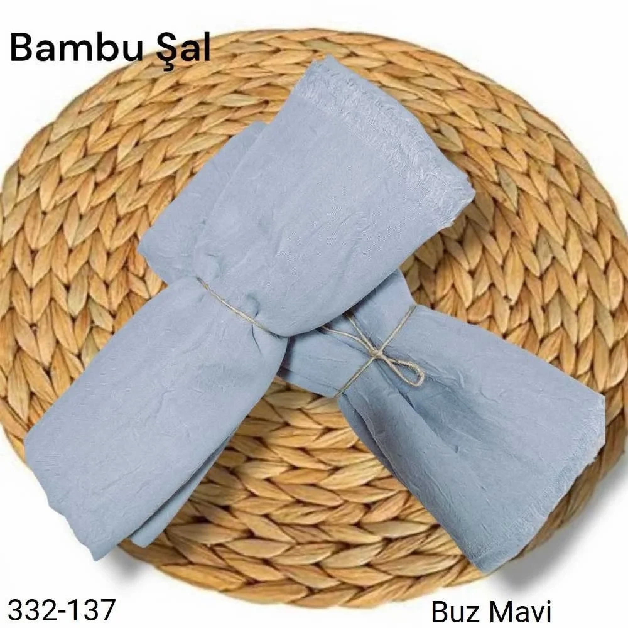 Bambu Kraş Şal (Buz Mavisi) 332-137