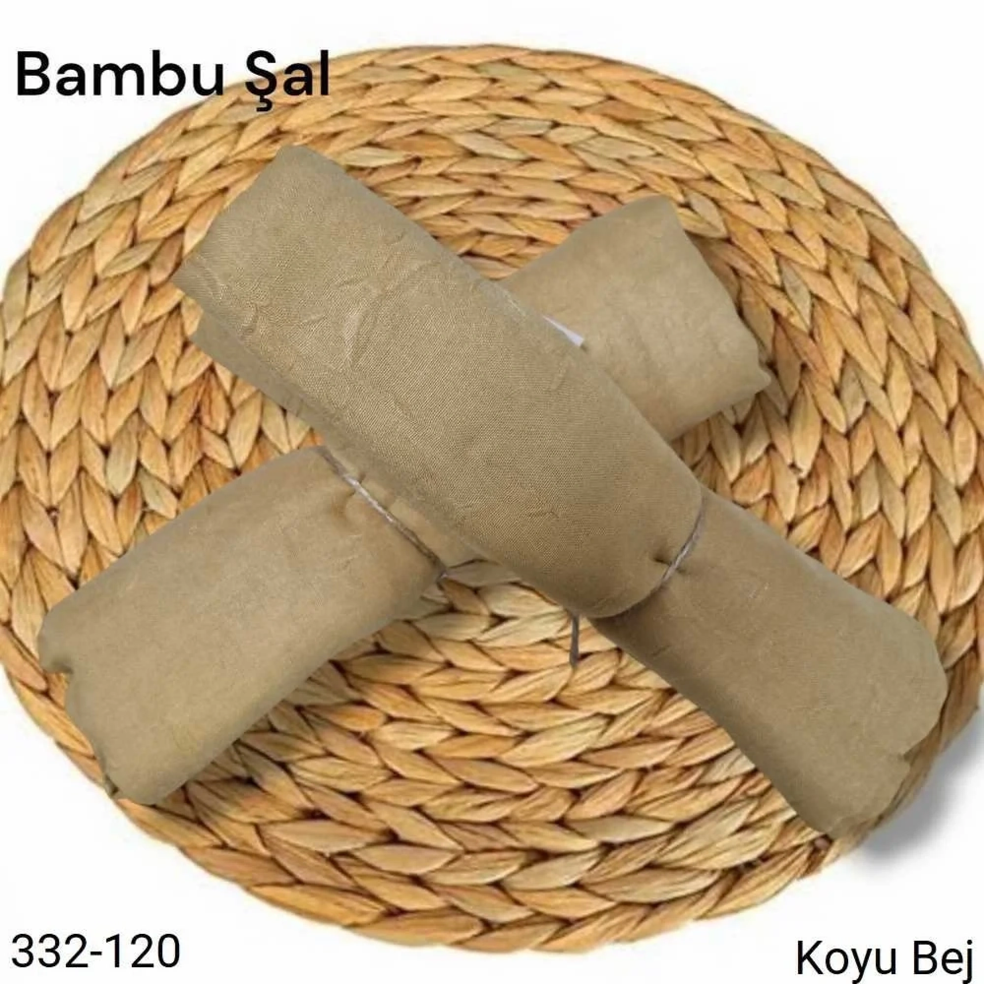 Bambu Kraş Şal (Koyu Bej) 332-120