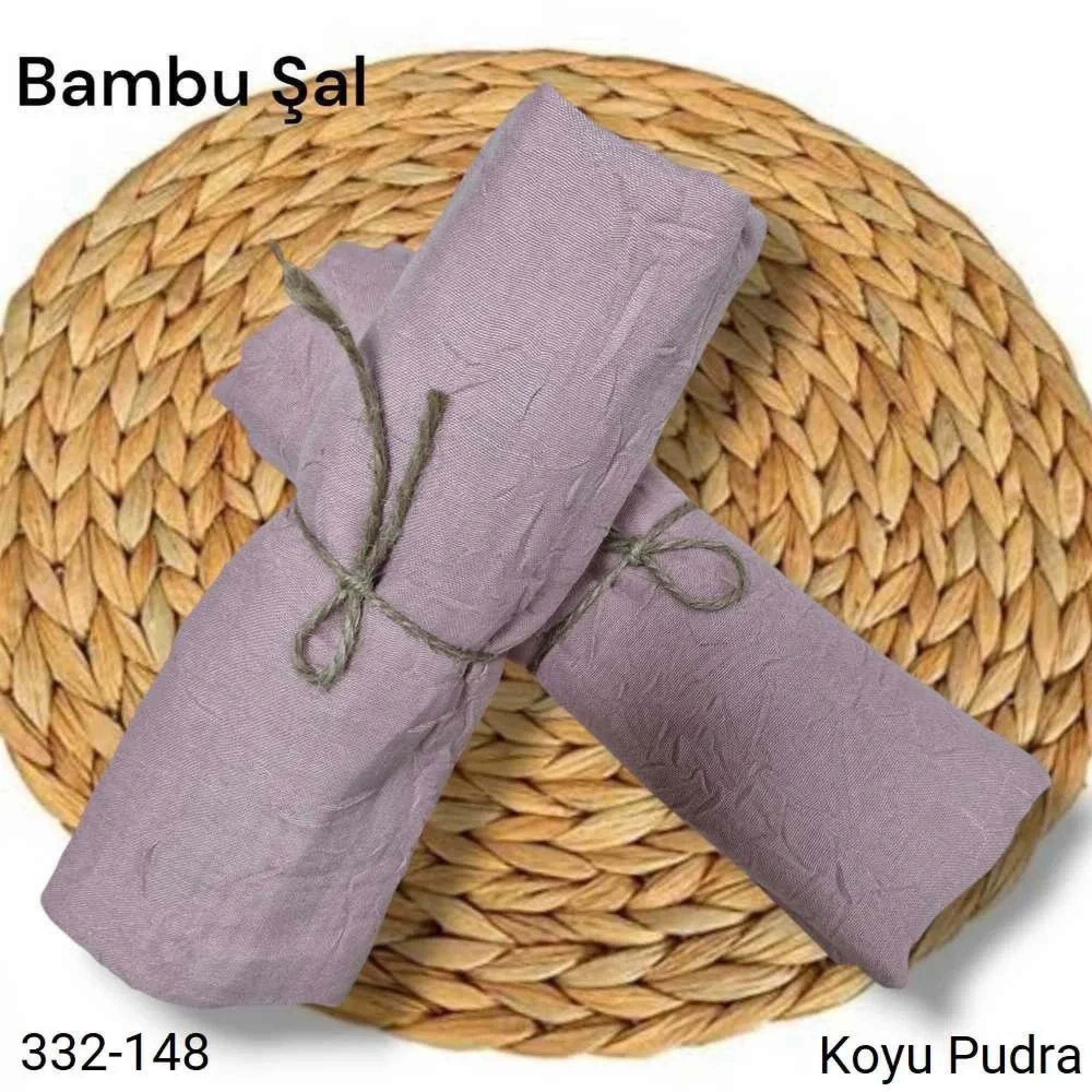 Bambu Kraş Şal (Koyu Pudra) 332-148