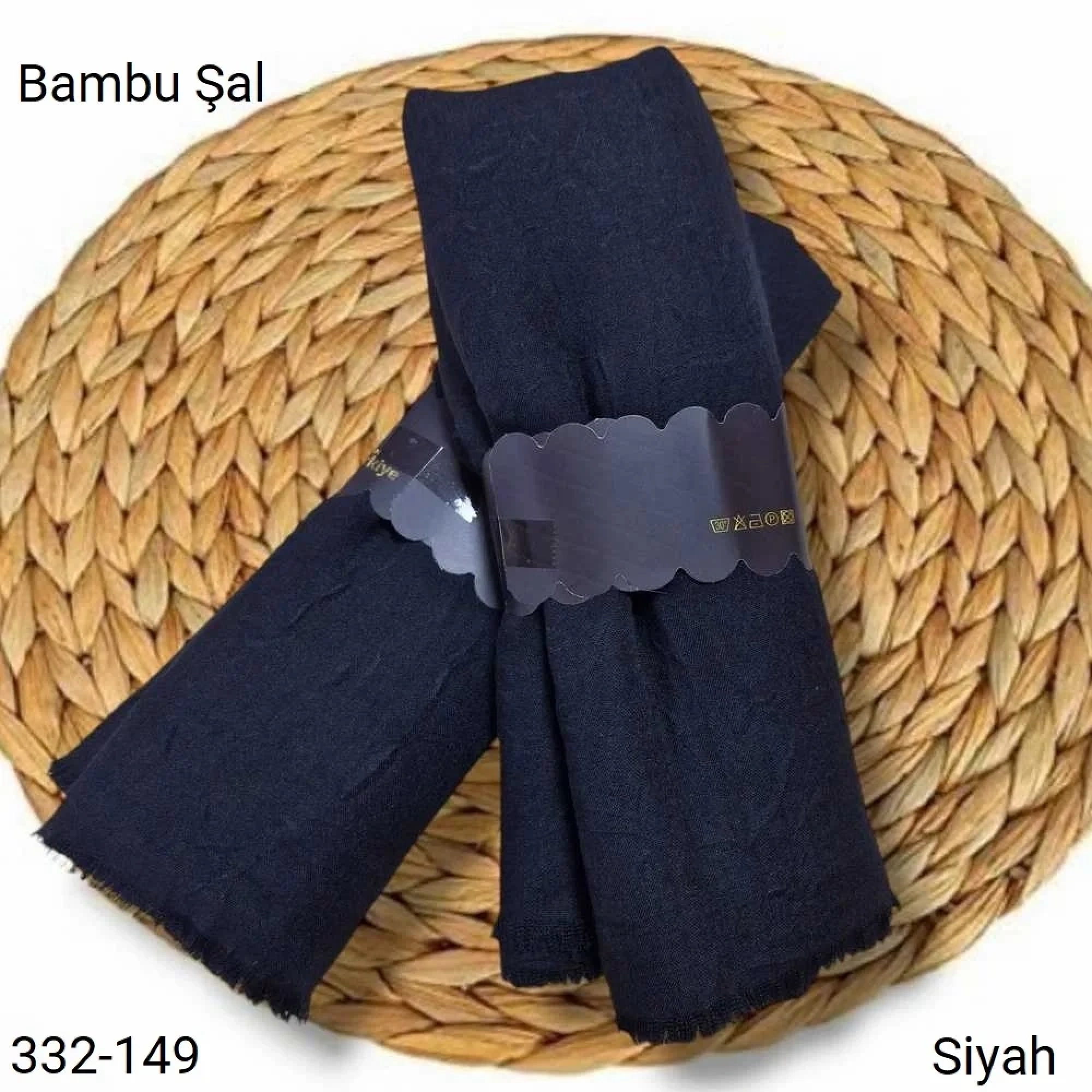 Bambu Kraş Şal (Siyah) 332-149