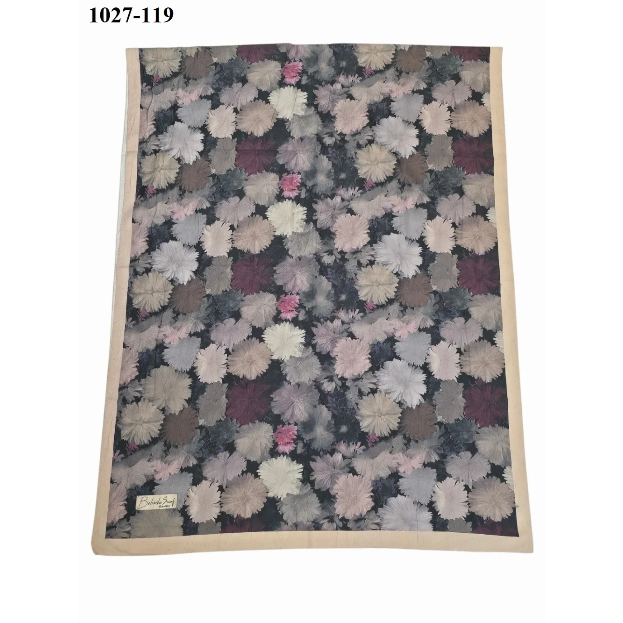 BelindaScarf Bambu Kraş Pamuk Şal (Bej) 1027-119