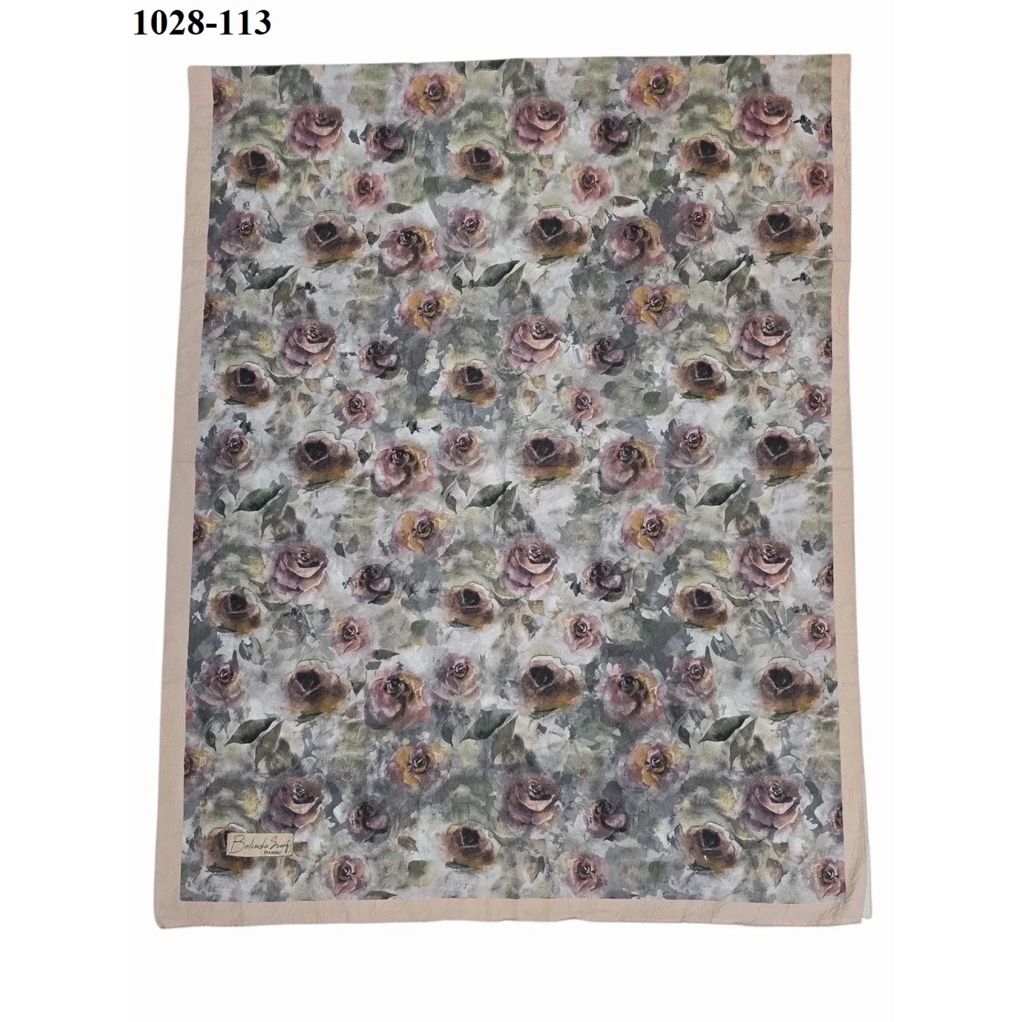 BelindaScarf Bambu Kraş Pamuk Şal (Bej) 1028-113