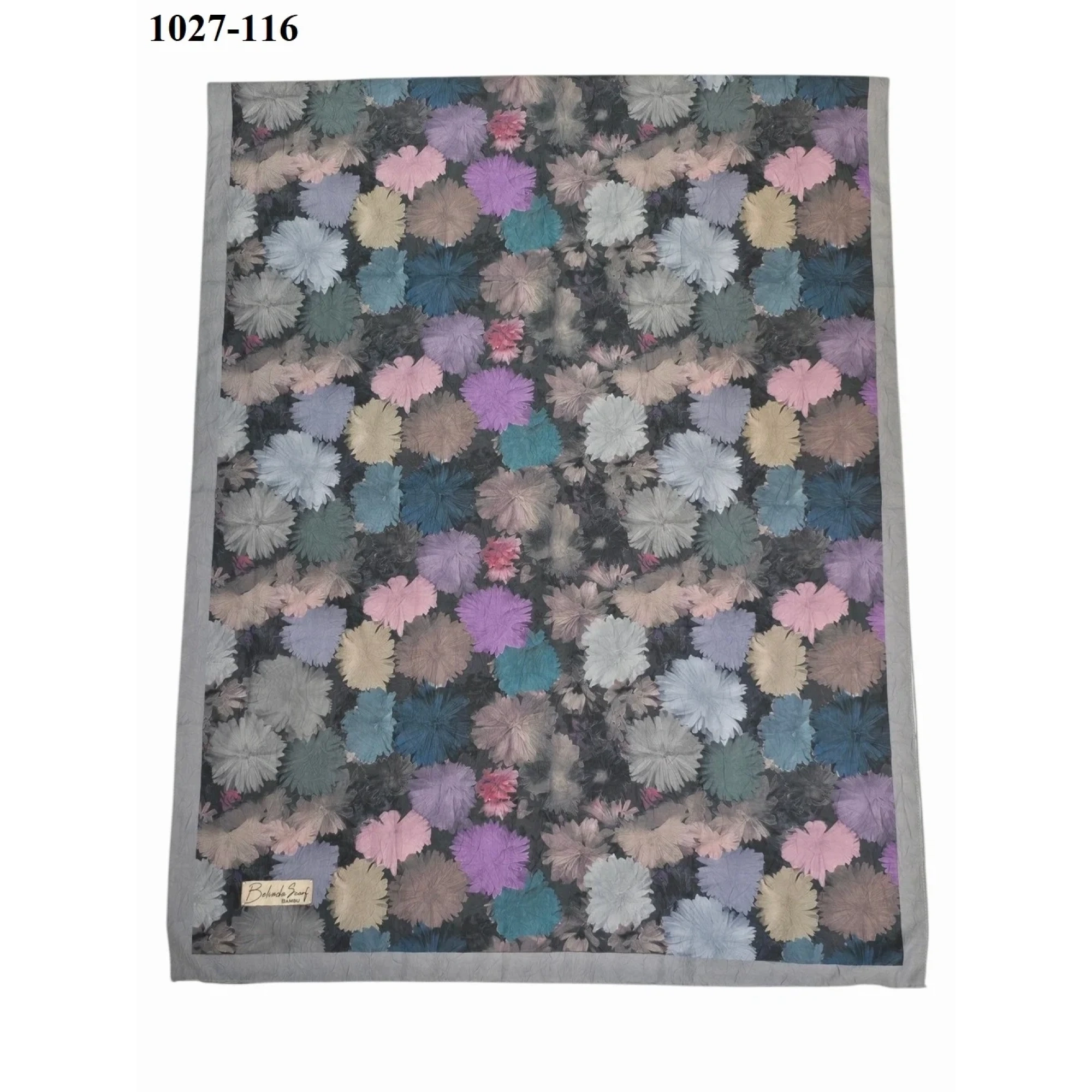 BelindaScarf Bambu Kraş Pamuk Şal (Gri) 1027-116