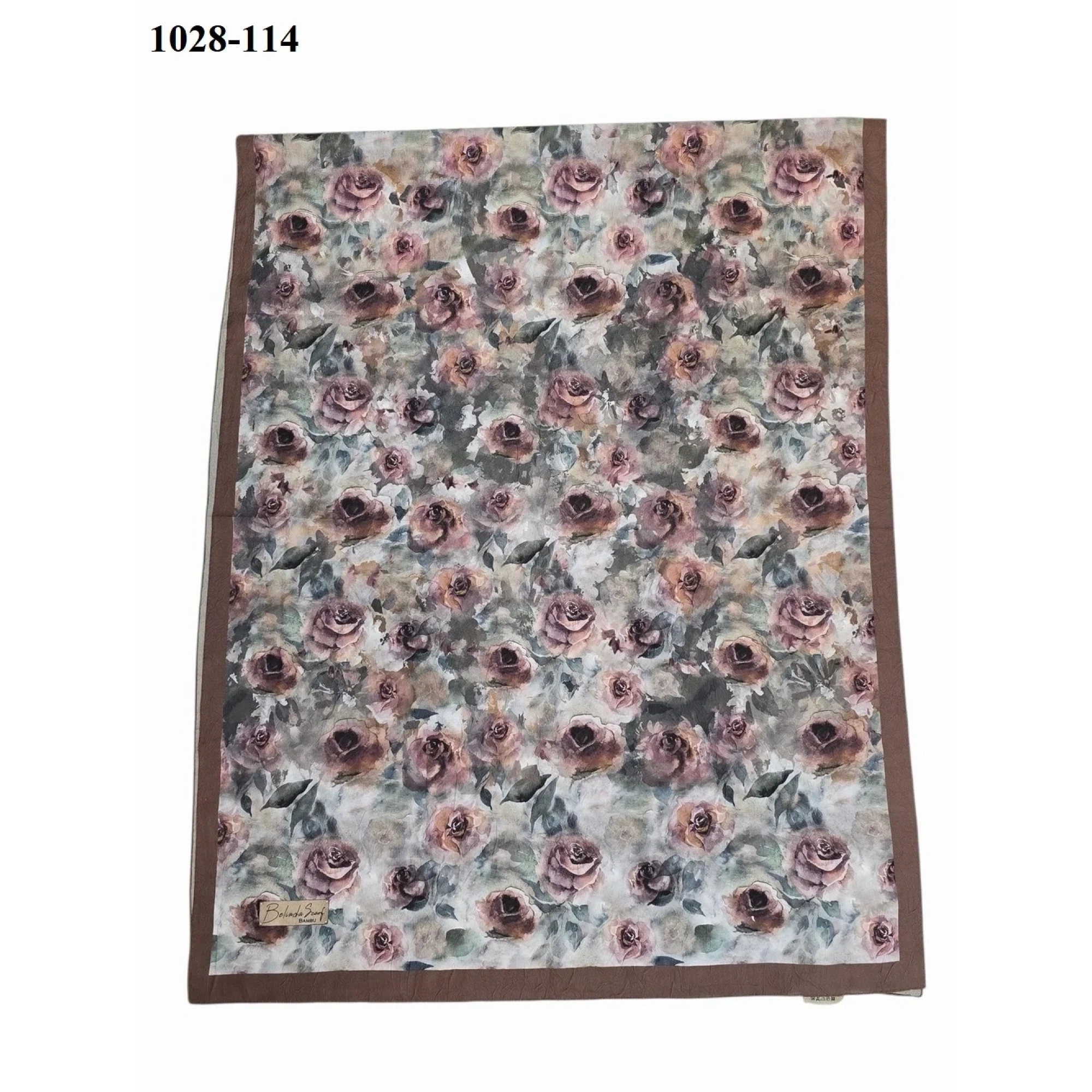 BelindaScarf Bambu Kraş Pamuk Şal (Kahve) 1028-114