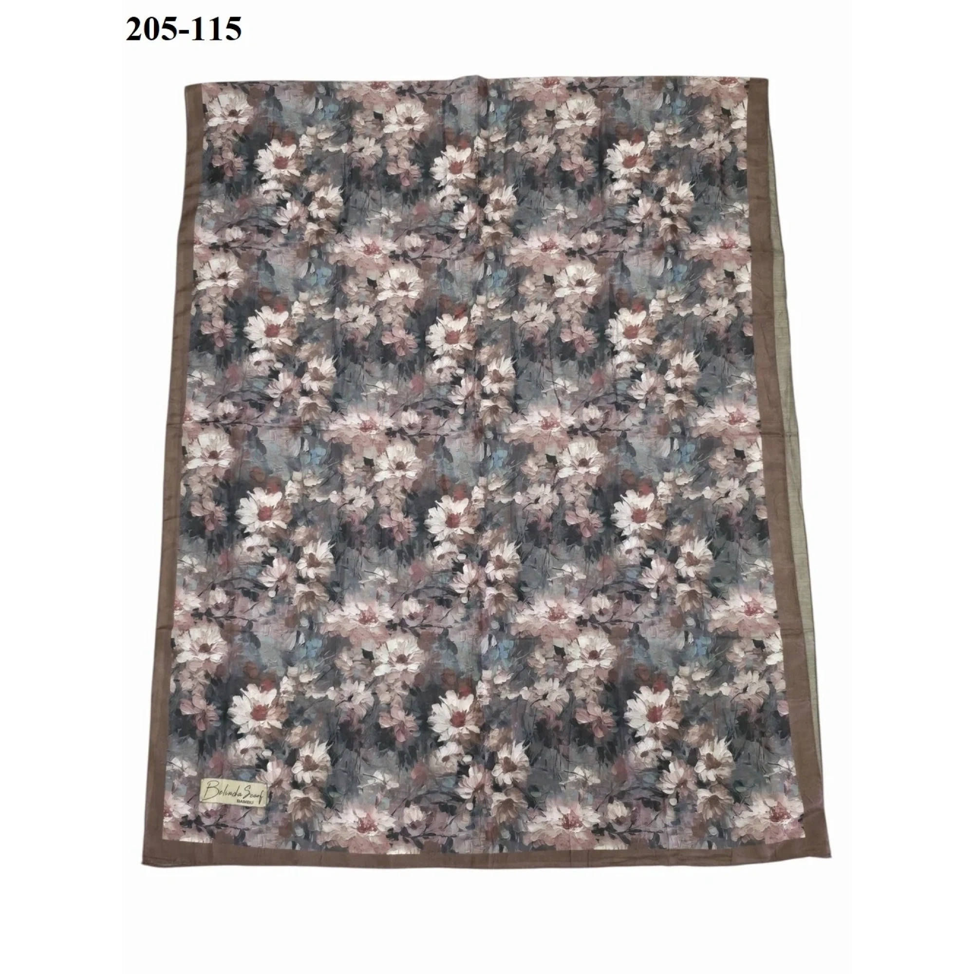 BelindaScarf Bambu Kraş Pamuk Şal (Kahve) 205-115