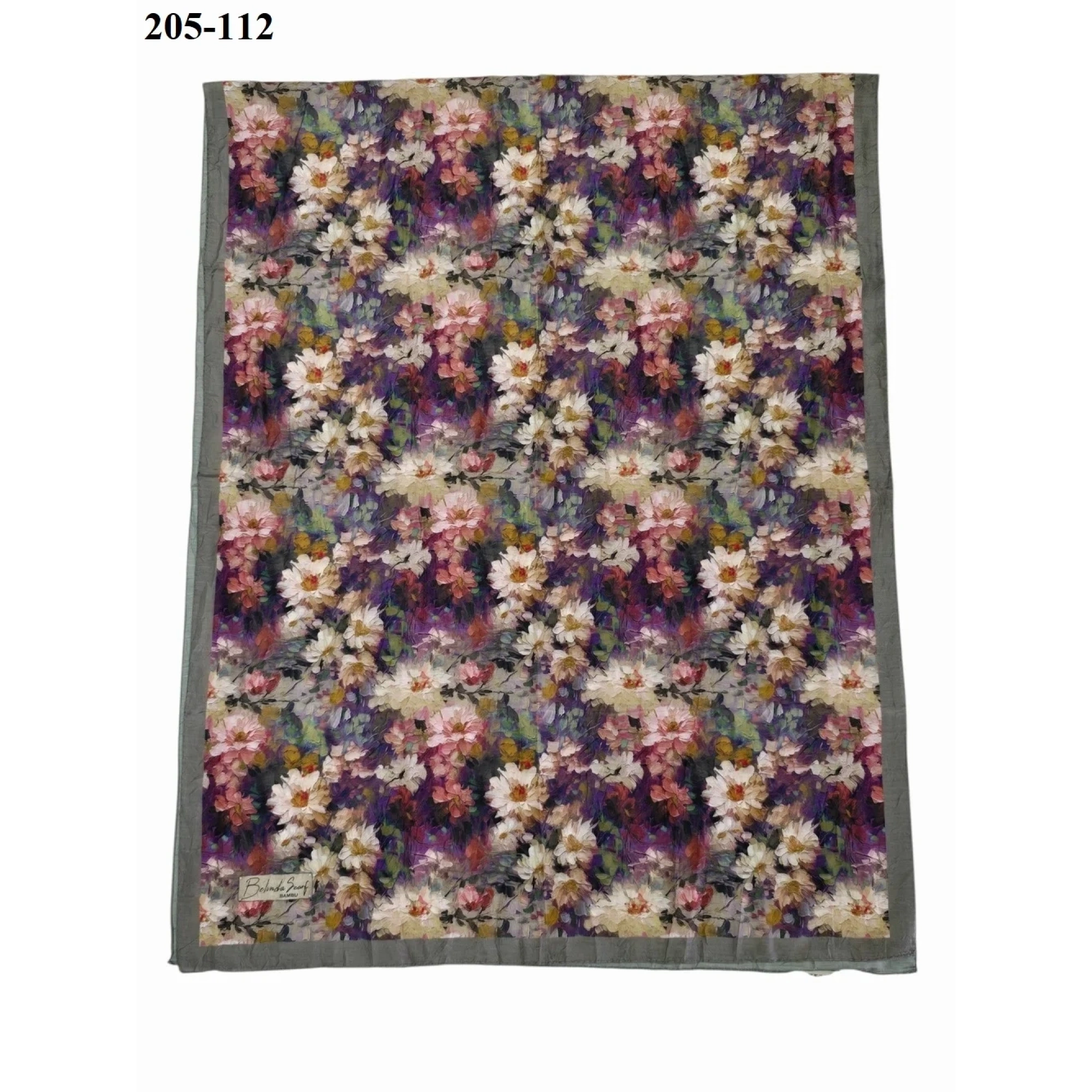 BelindaScarf Bambu Kraş Pamuk Şal (Yeşil) 205-112