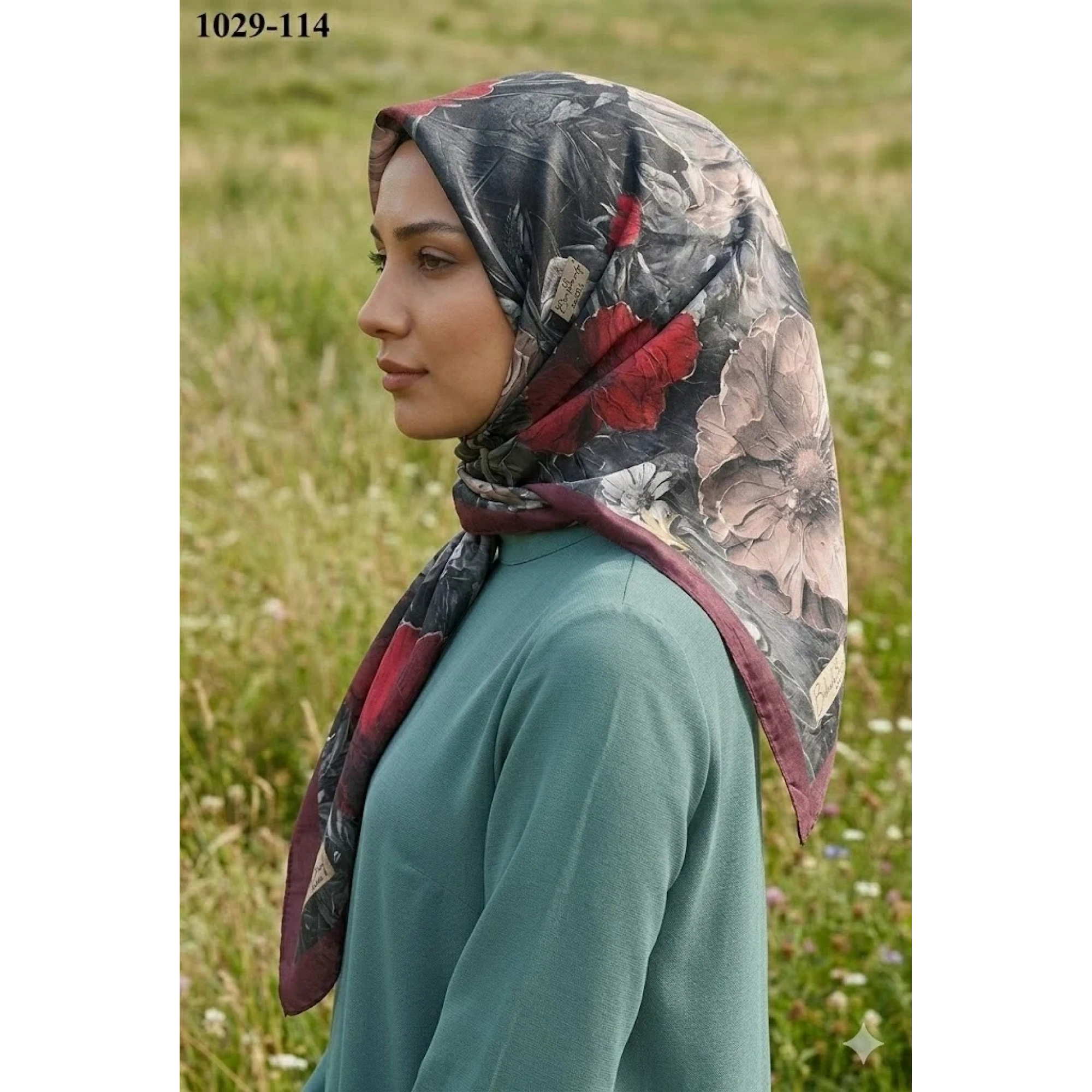 BelindaScarf Bambu Pamuk Eşarp (Bordo) 1029-115