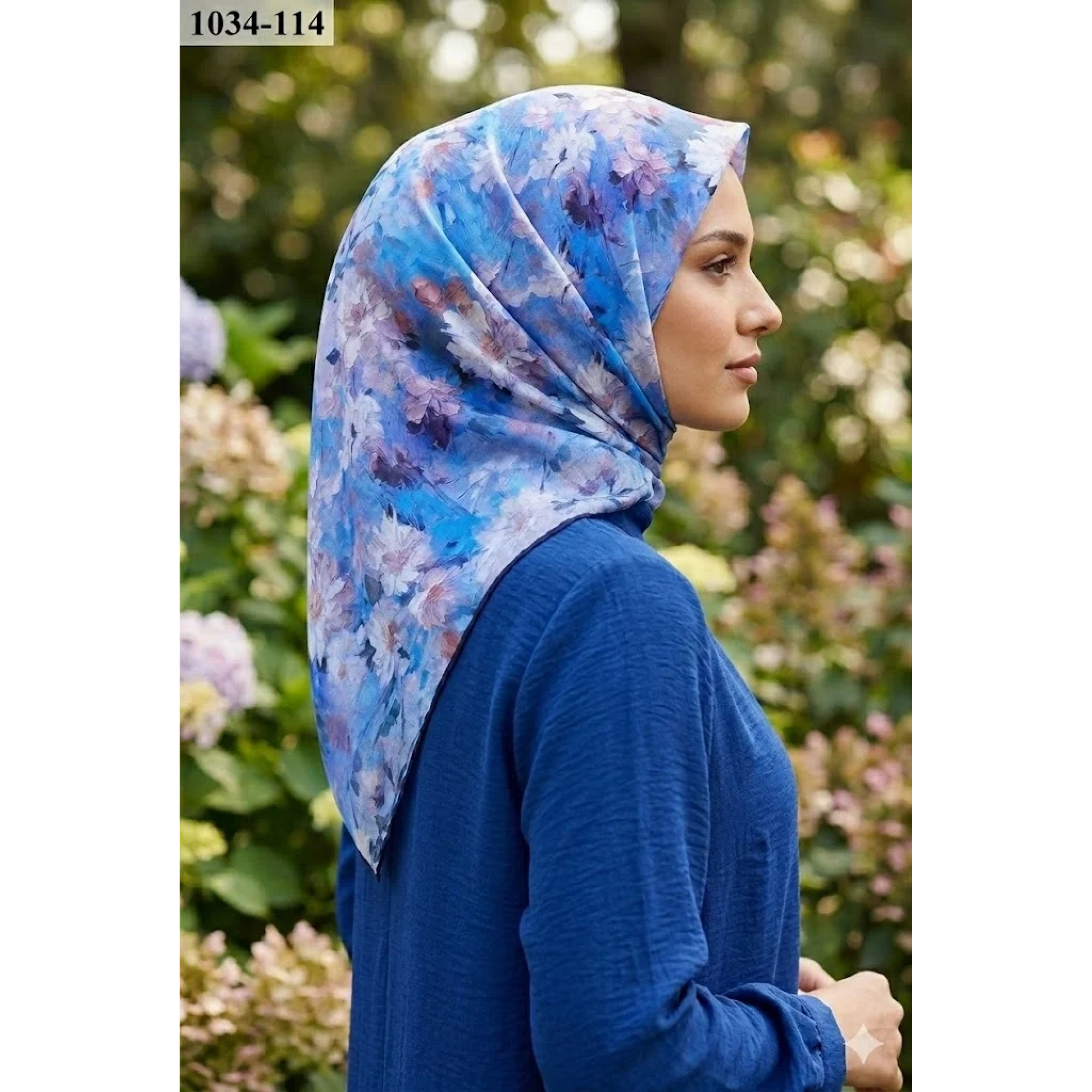 Bonjela Soft Pamuk Eşarp (mavi) 1034-114