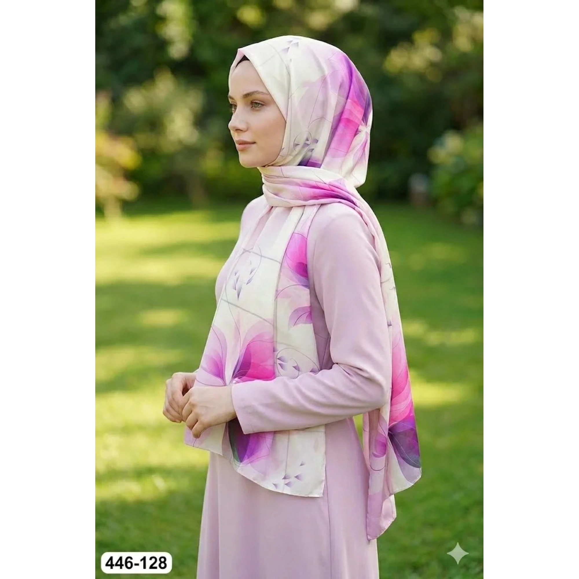 Buqle Dijital Desenli Soft Şal 446-128