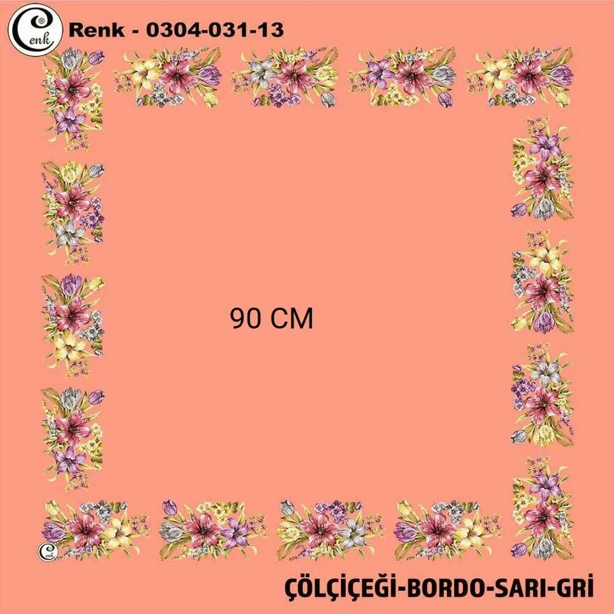 Cenk 90 CM İçi Boş Oyalık Yazma 031-13