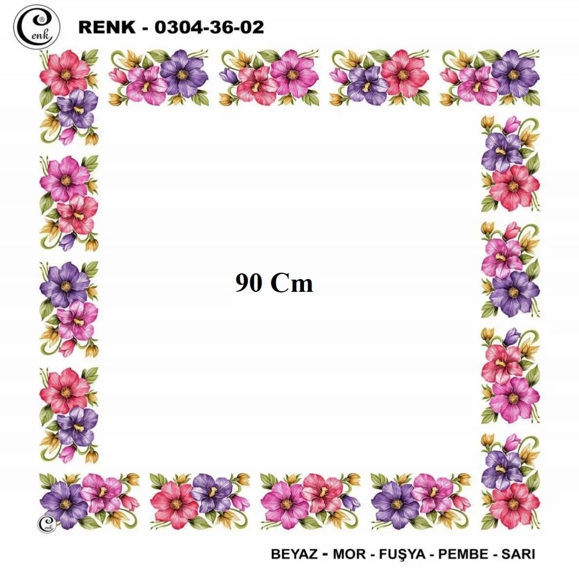 Cenk 90 CM İçi Boş Oyalık Yazma 036-02
