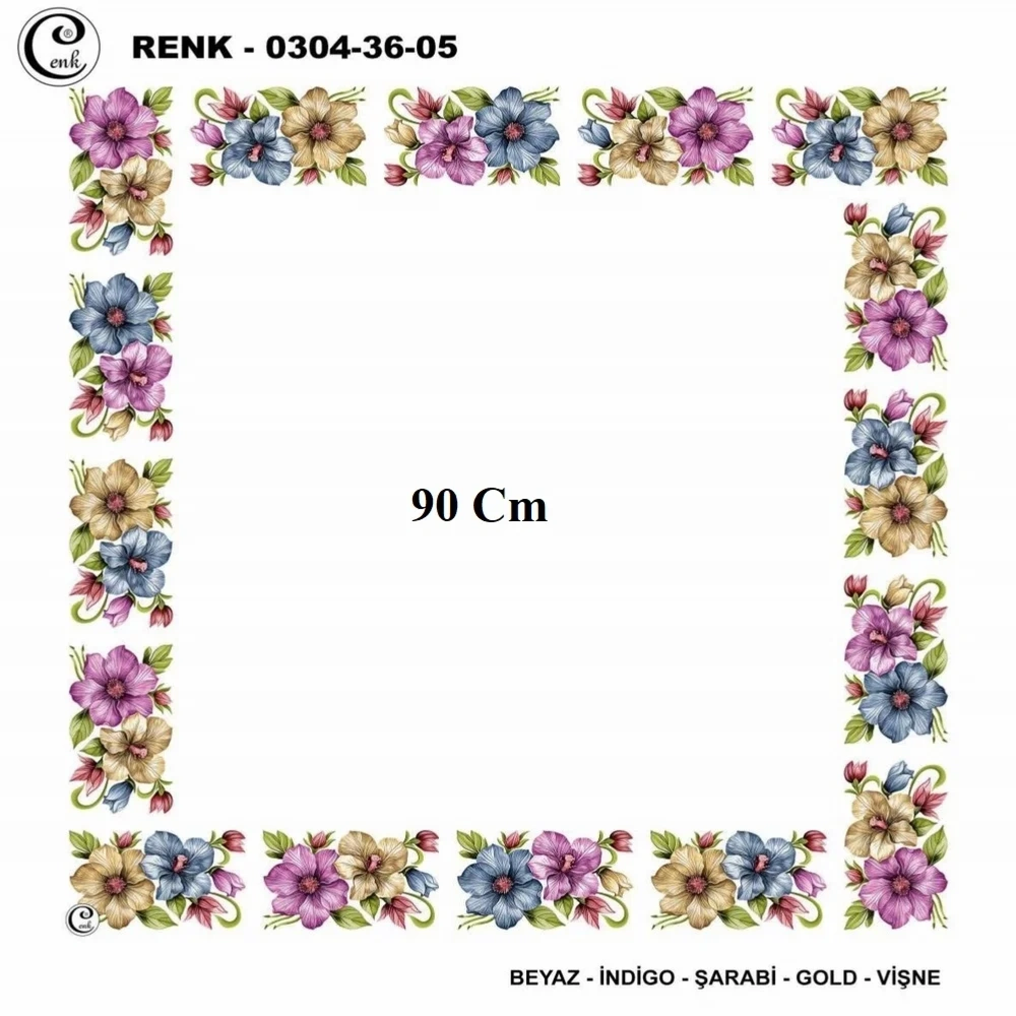 Cenk 90 CM İçi Boş Oyalık Yazma 036-05