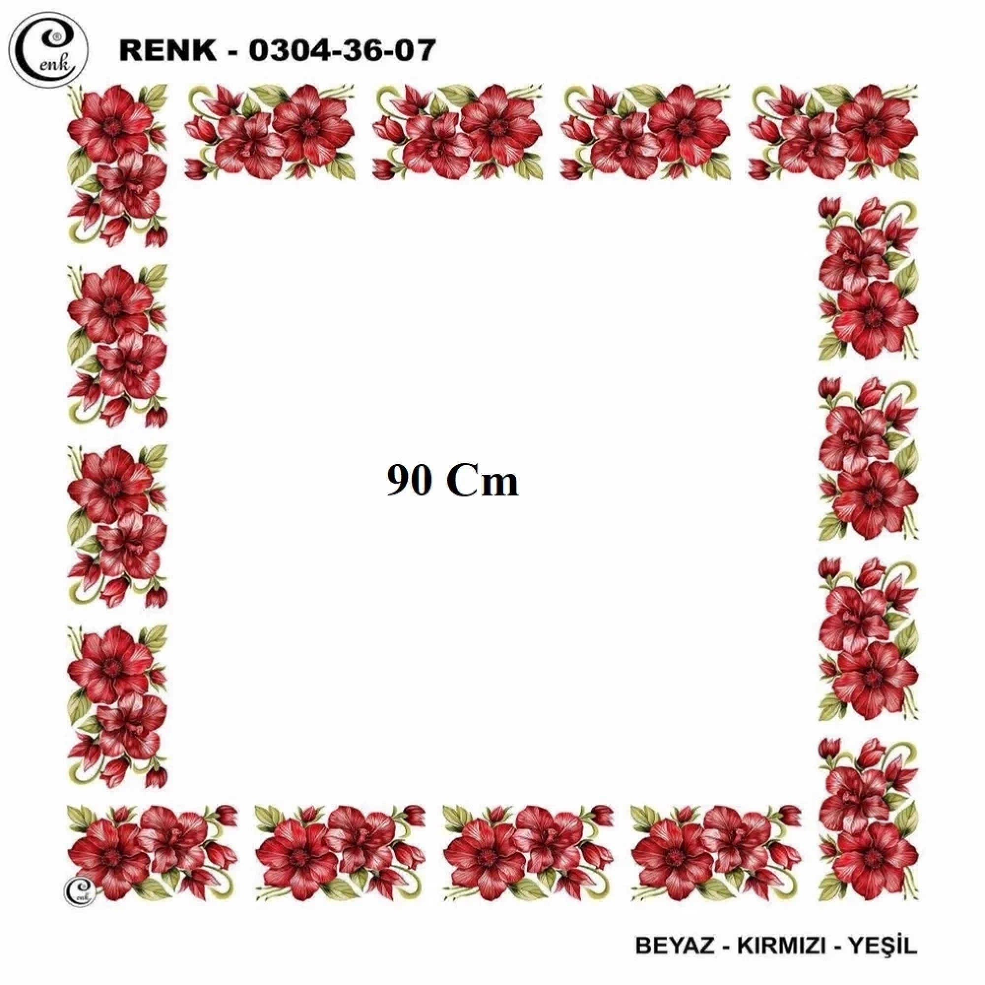 Cenk 90 CM İçi Boş Oyalık Yazma 036-07
