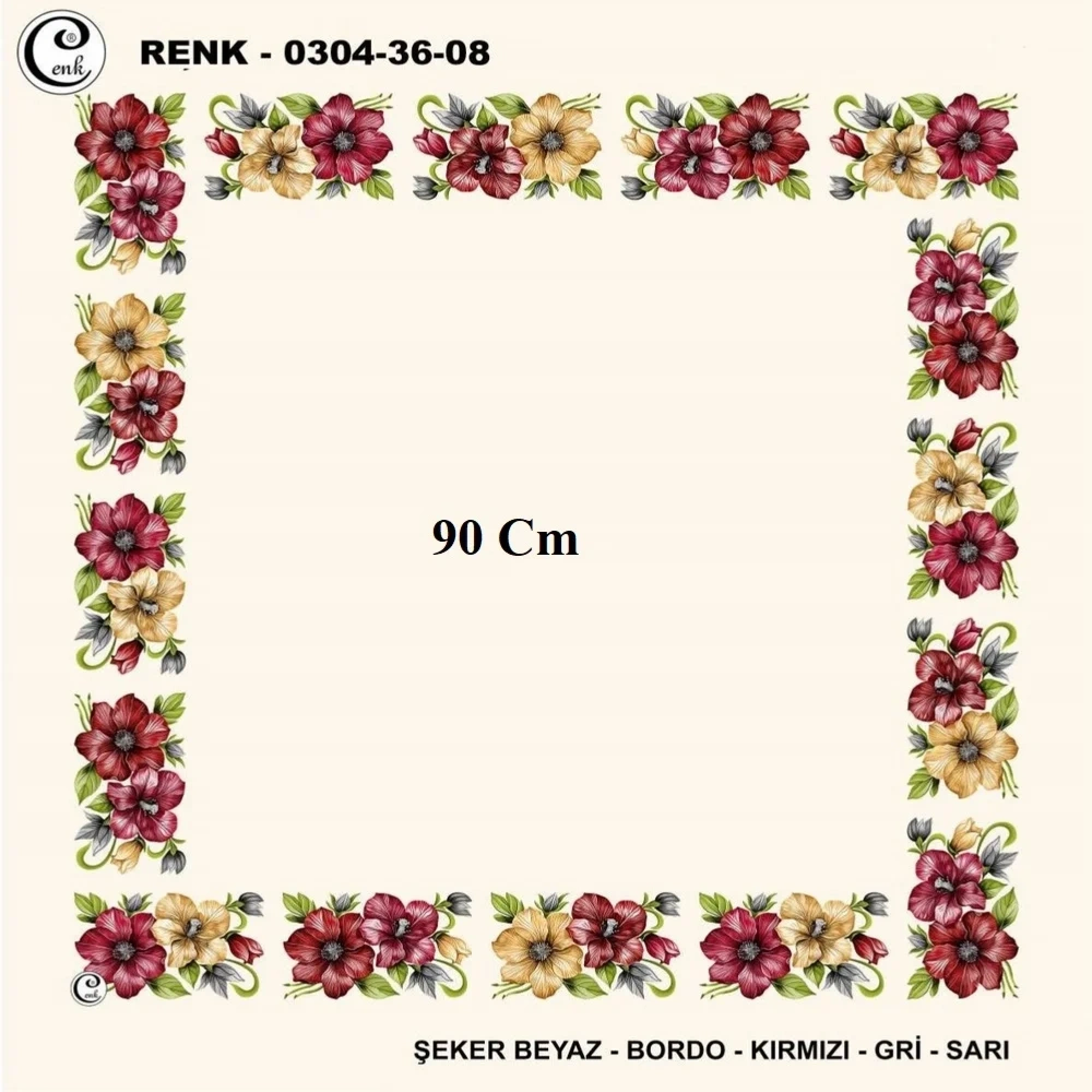 Cenk 90 CM İçi Boş Oyalık Yazma 036-08
