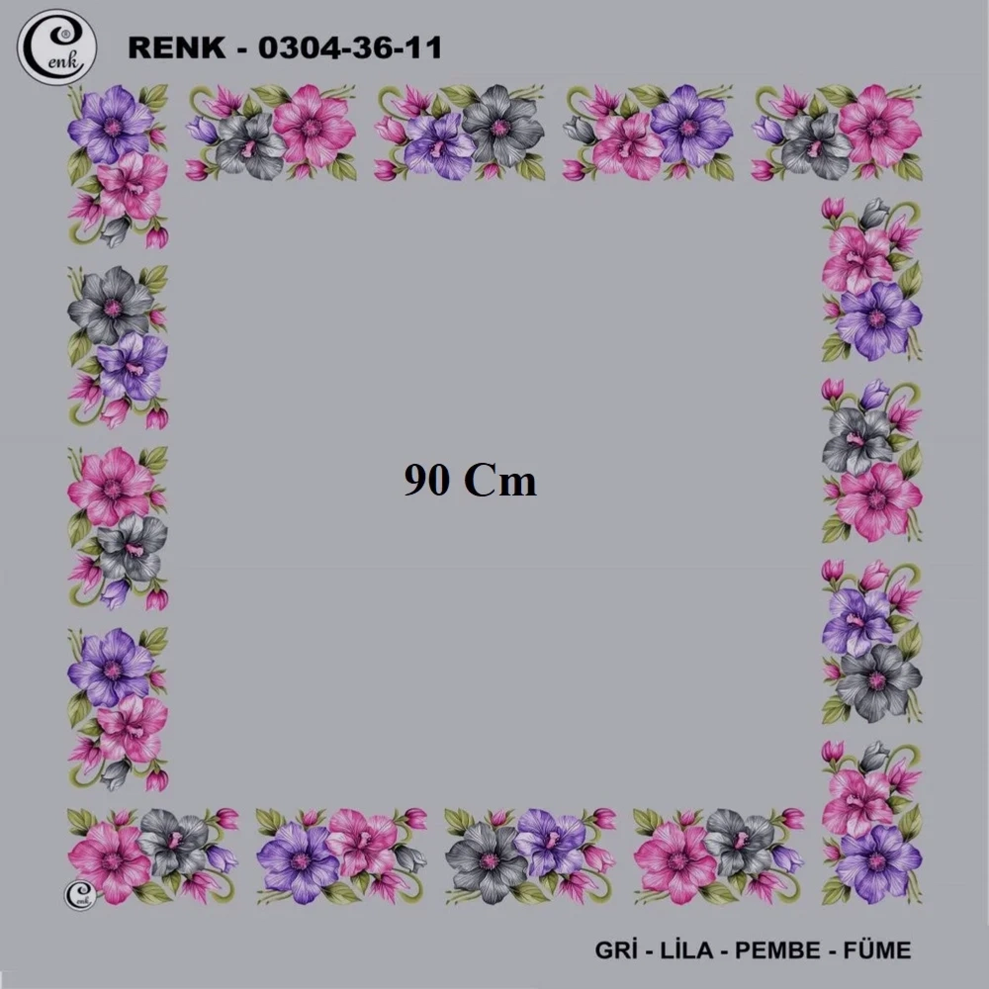 Cenk 90 CM İçi Boş Oyalık Yazma 036-11