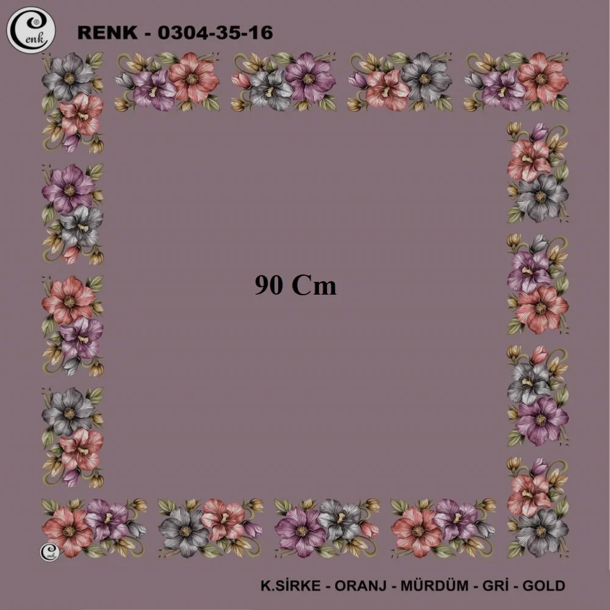 Cenk 90 CM İçi Boş Oyalık Yazma 036-16