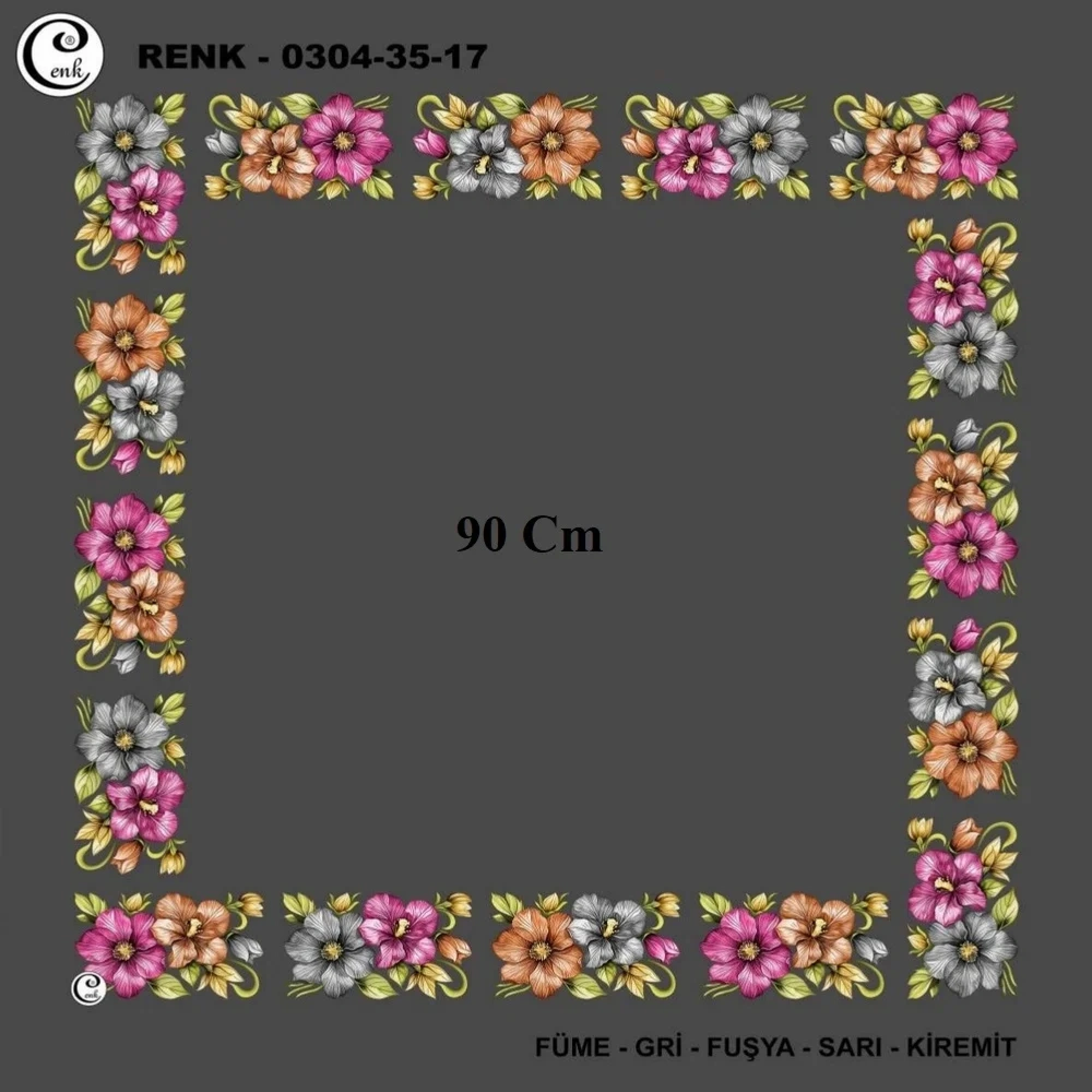 Cenk 90 CM İçi Boş Oyalık Yazma 036-17