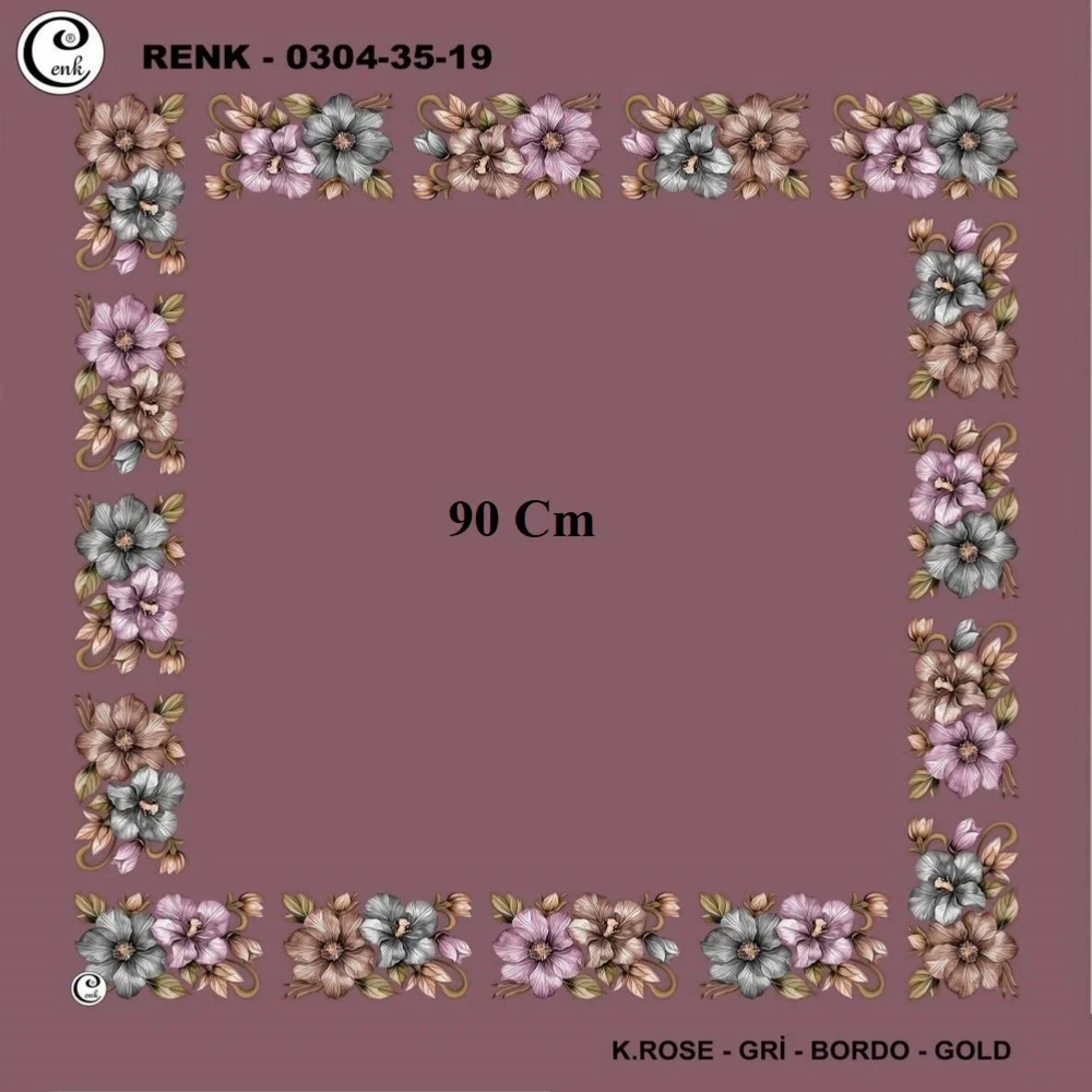 Cenk 90 CM İçi Boş Oyalık Yazma 036-19