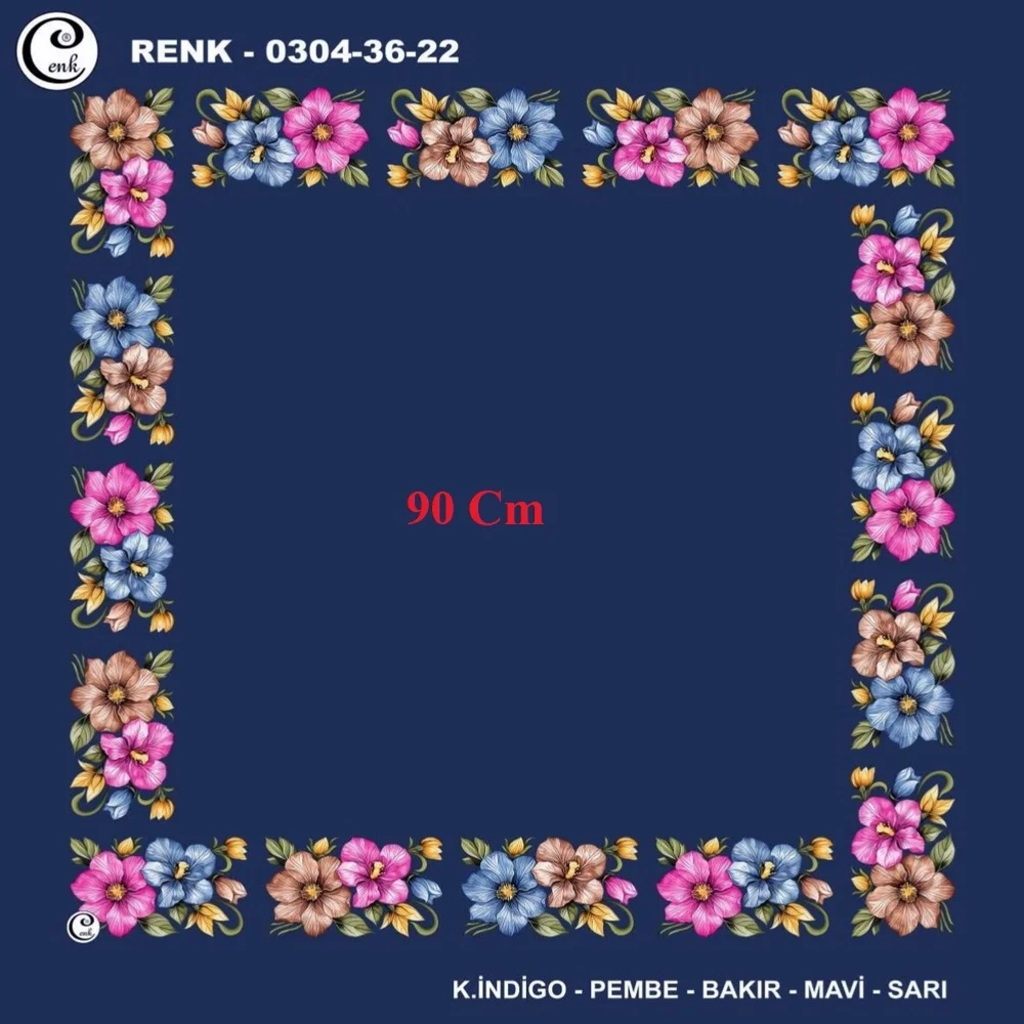 Cenk 90 CM İçi Boş Oyalık Yazma 036-22