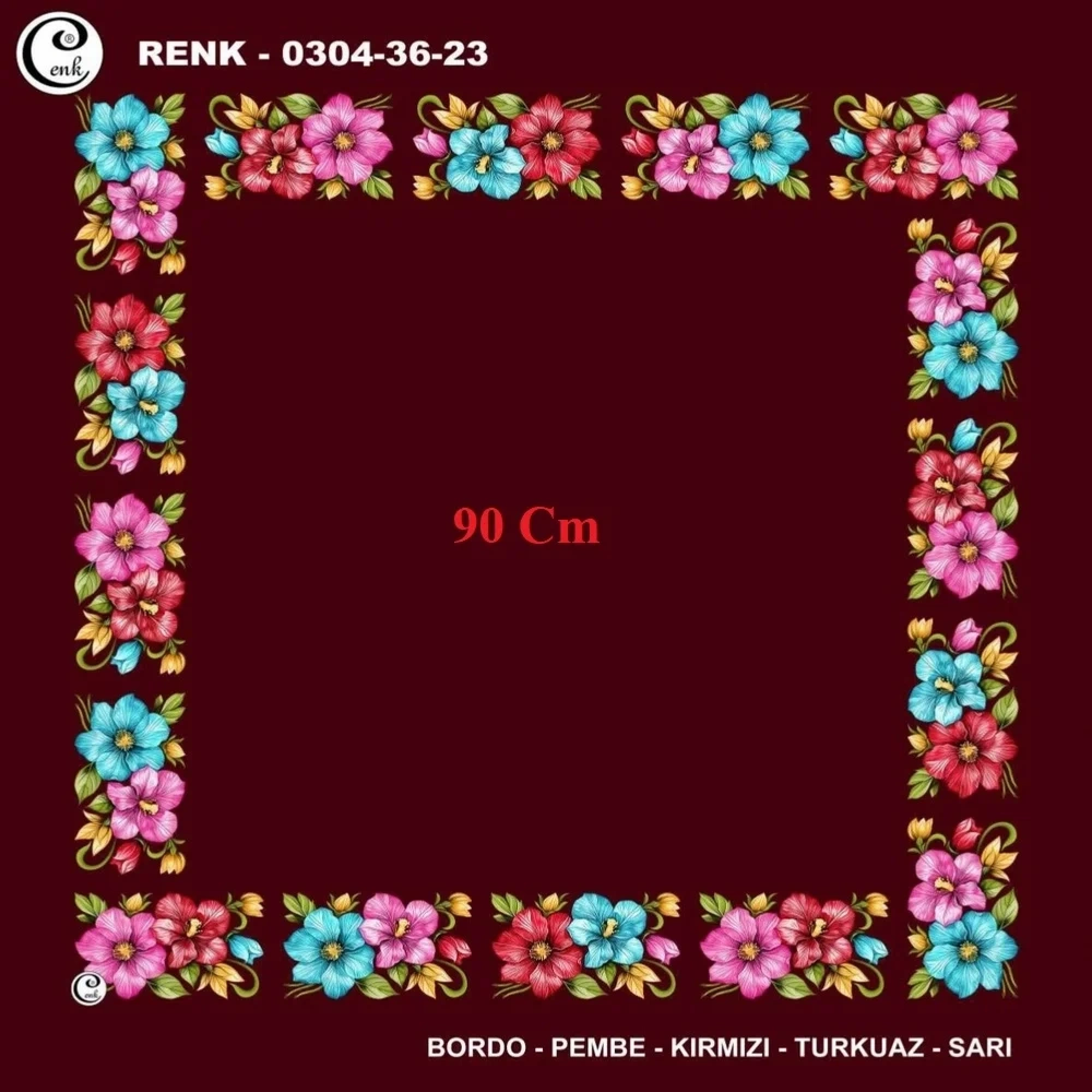 Cenk 90 CM İçi Boş Oyalık Yazma 036-23