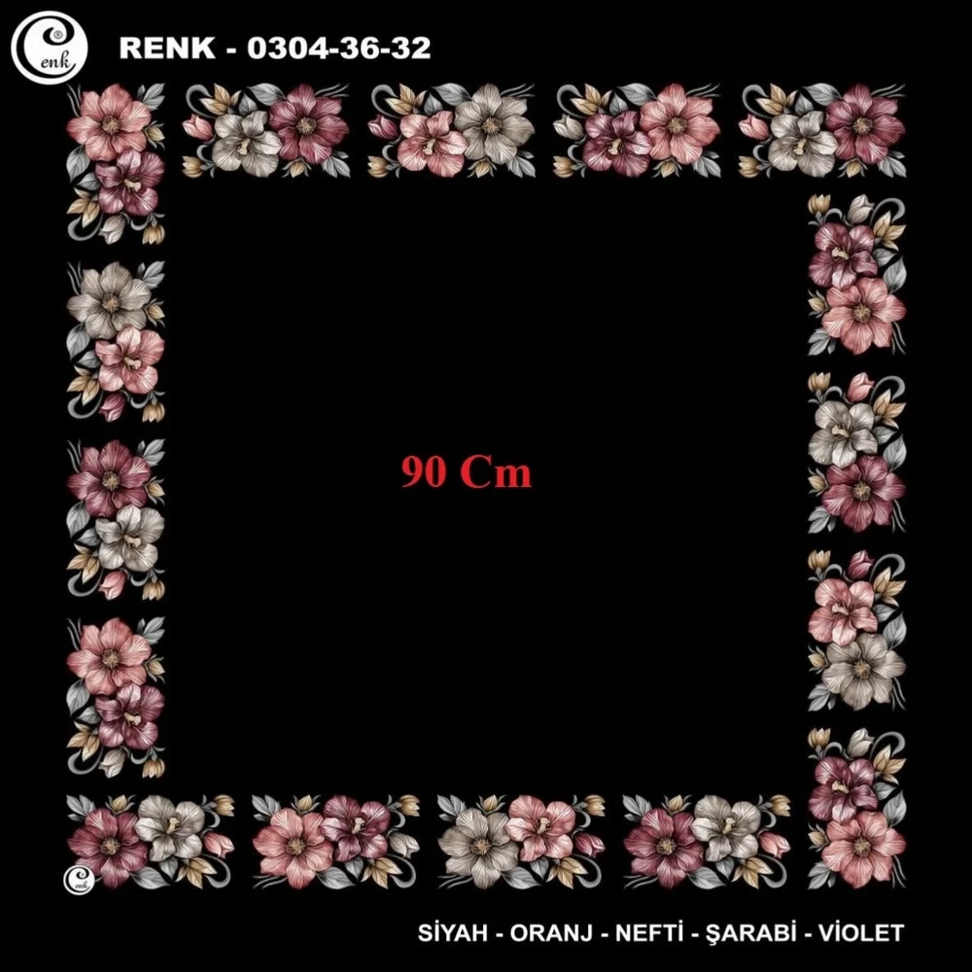 Cenk 90 CM İçi Boş Oyalık Yazma 036-32