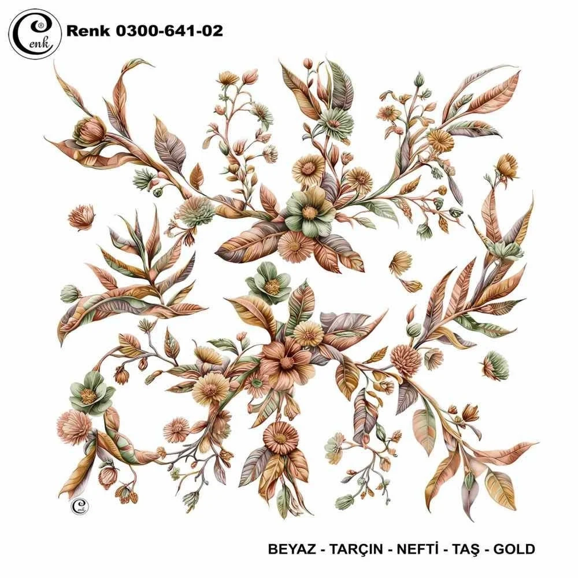 Cenk Desenli Oyalık Yazma 641-02