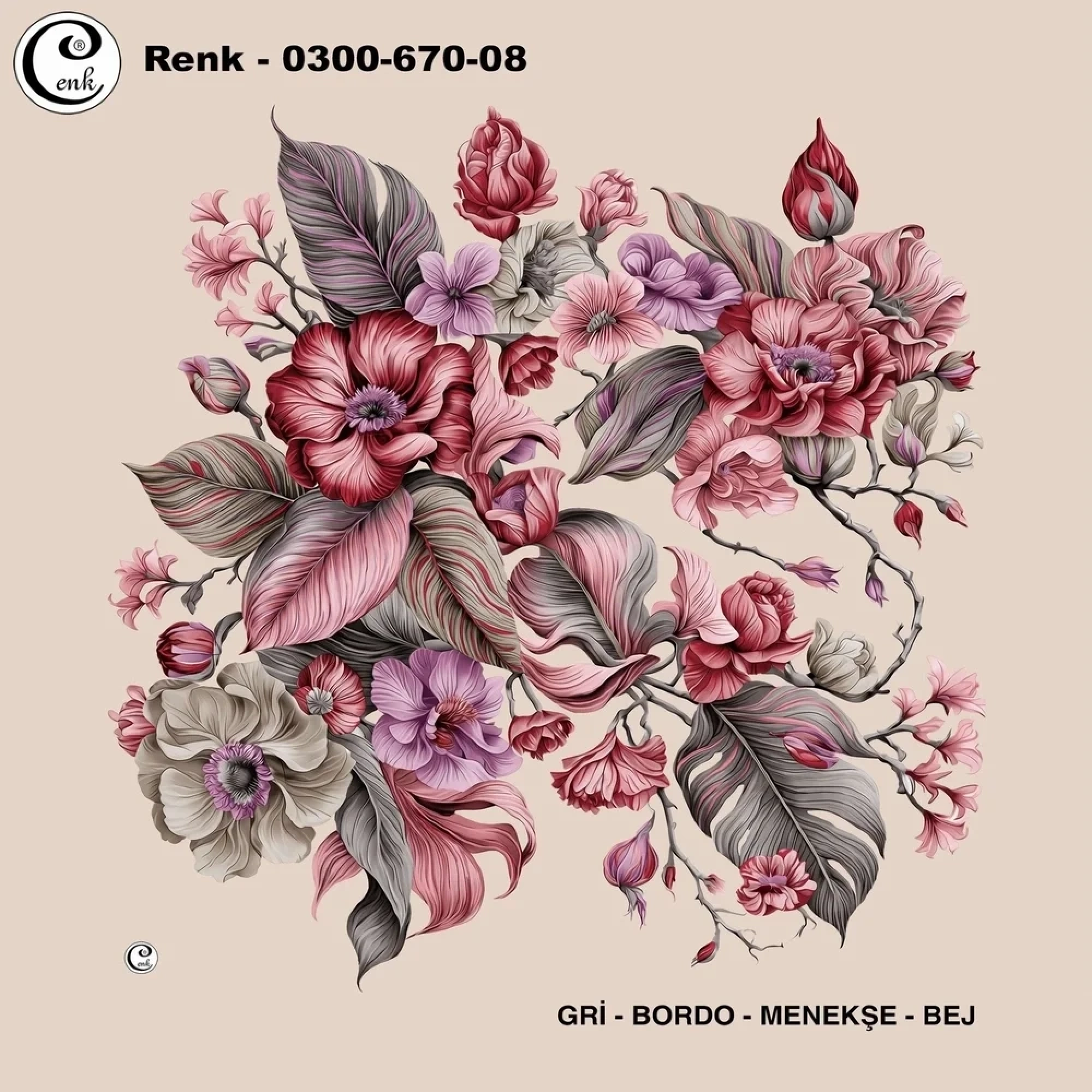 Cenk Desenli Oyalık Yazma 670-08