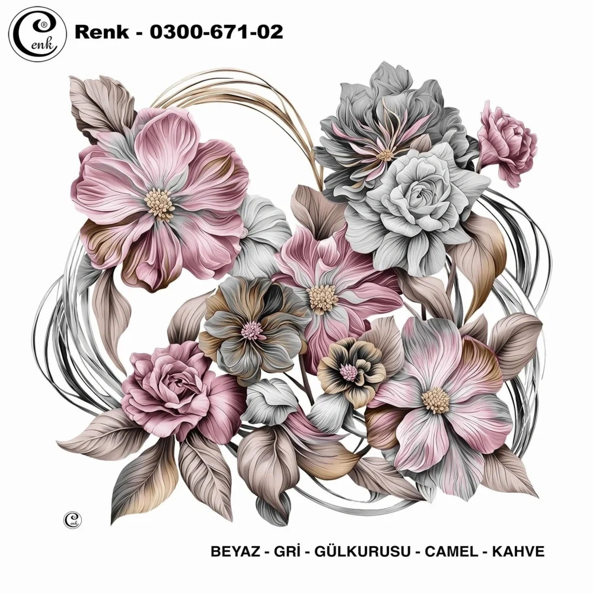 Cenk Desenli Oyalık Yazma 671-02