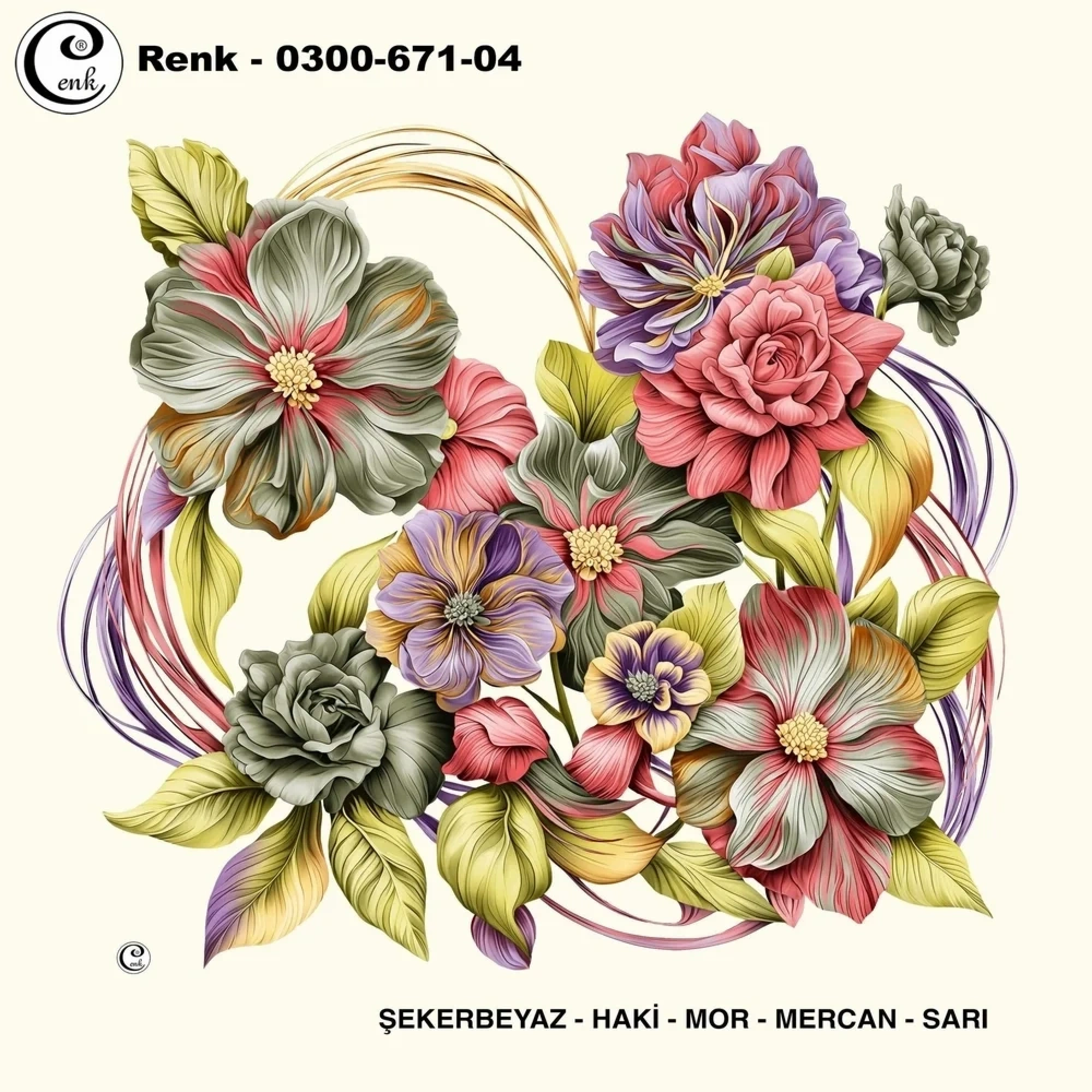 Cenk Desenli Oyalık Yazma 671-04