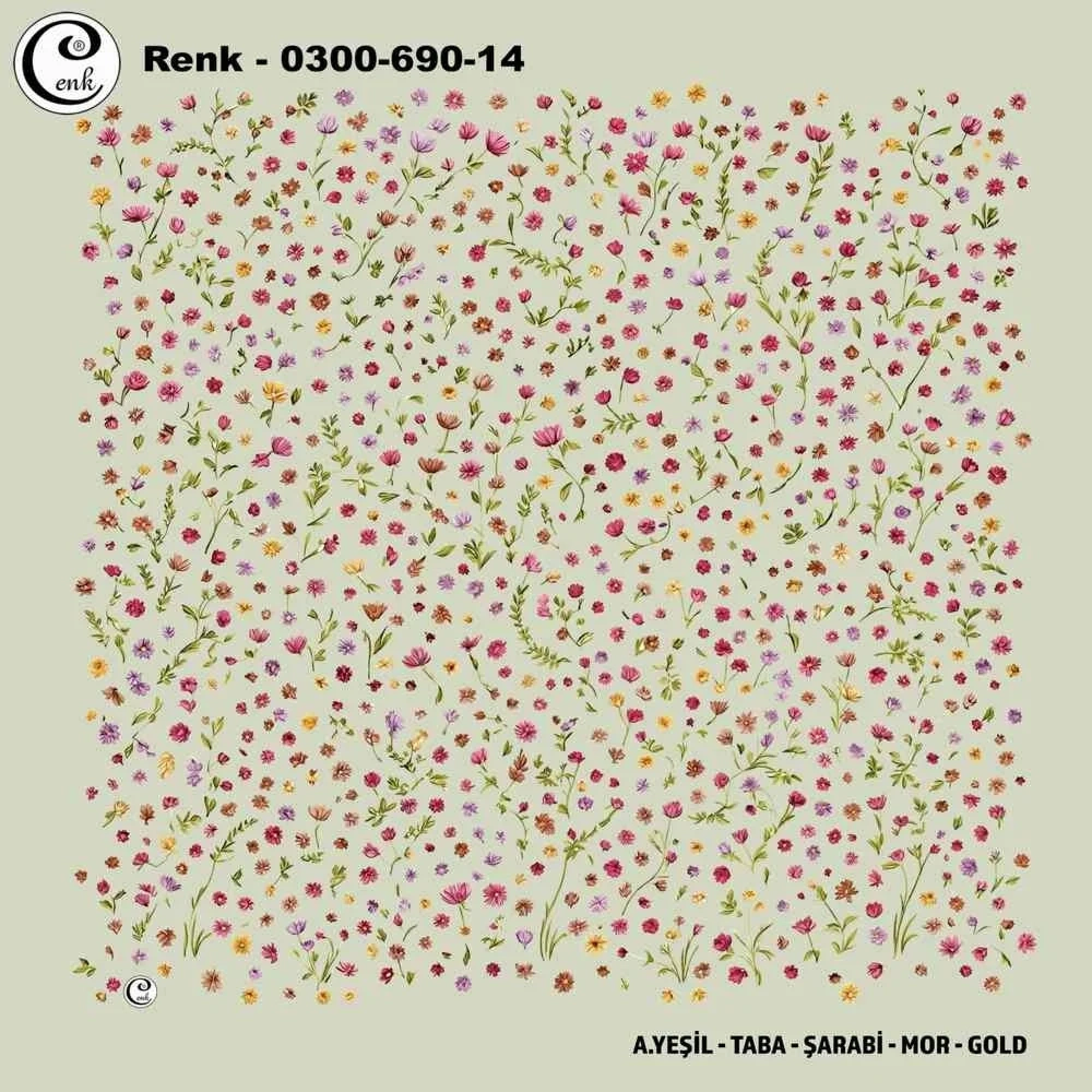 Cenk Desenli Oyalık Yazma 690-14