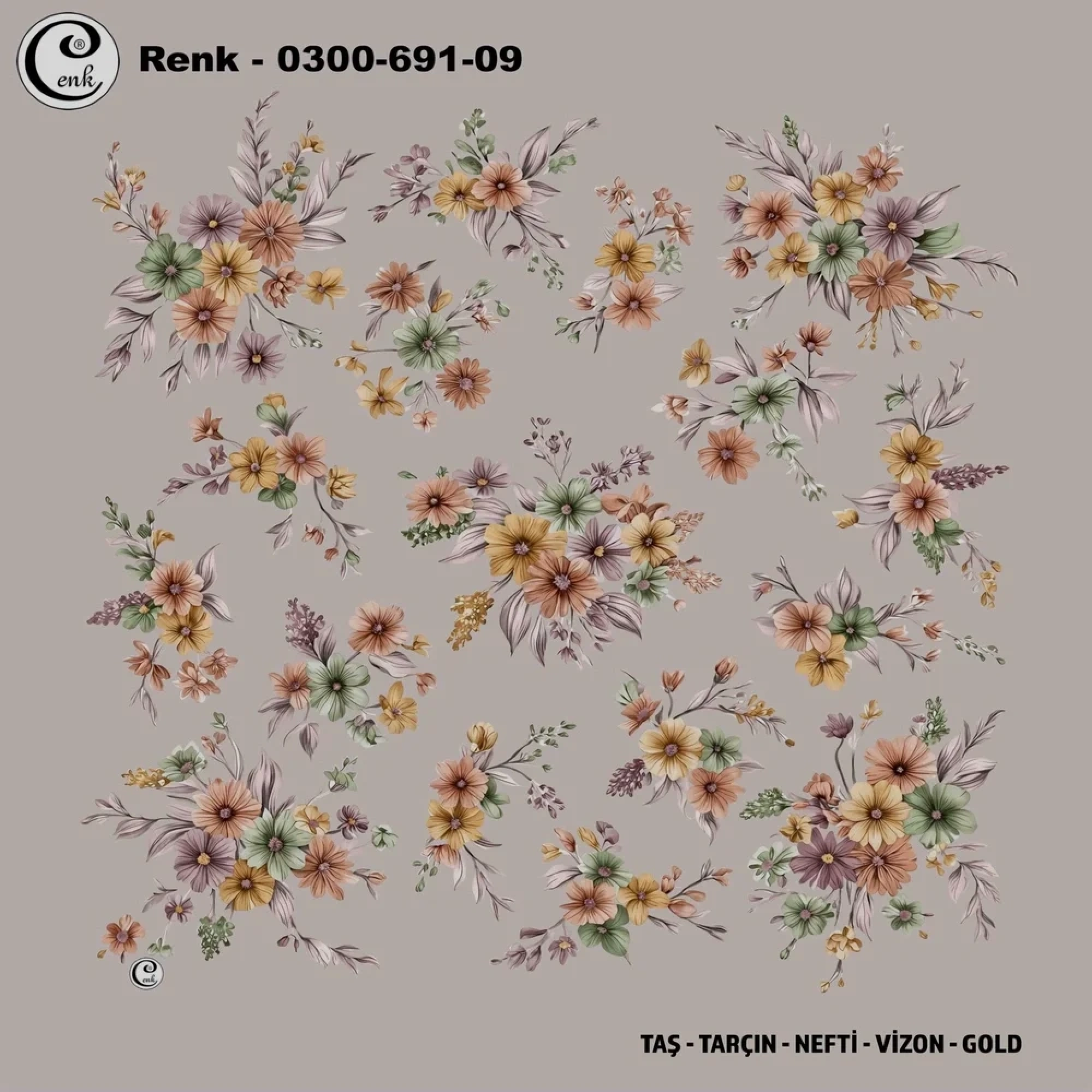 Cenk Desenli Oyalık Yazma 691-09