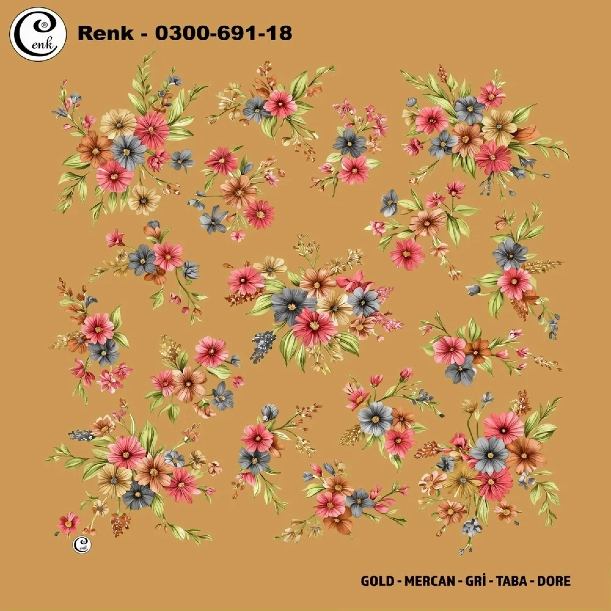 Cenk Desenli Oyalık Yazma 691-18