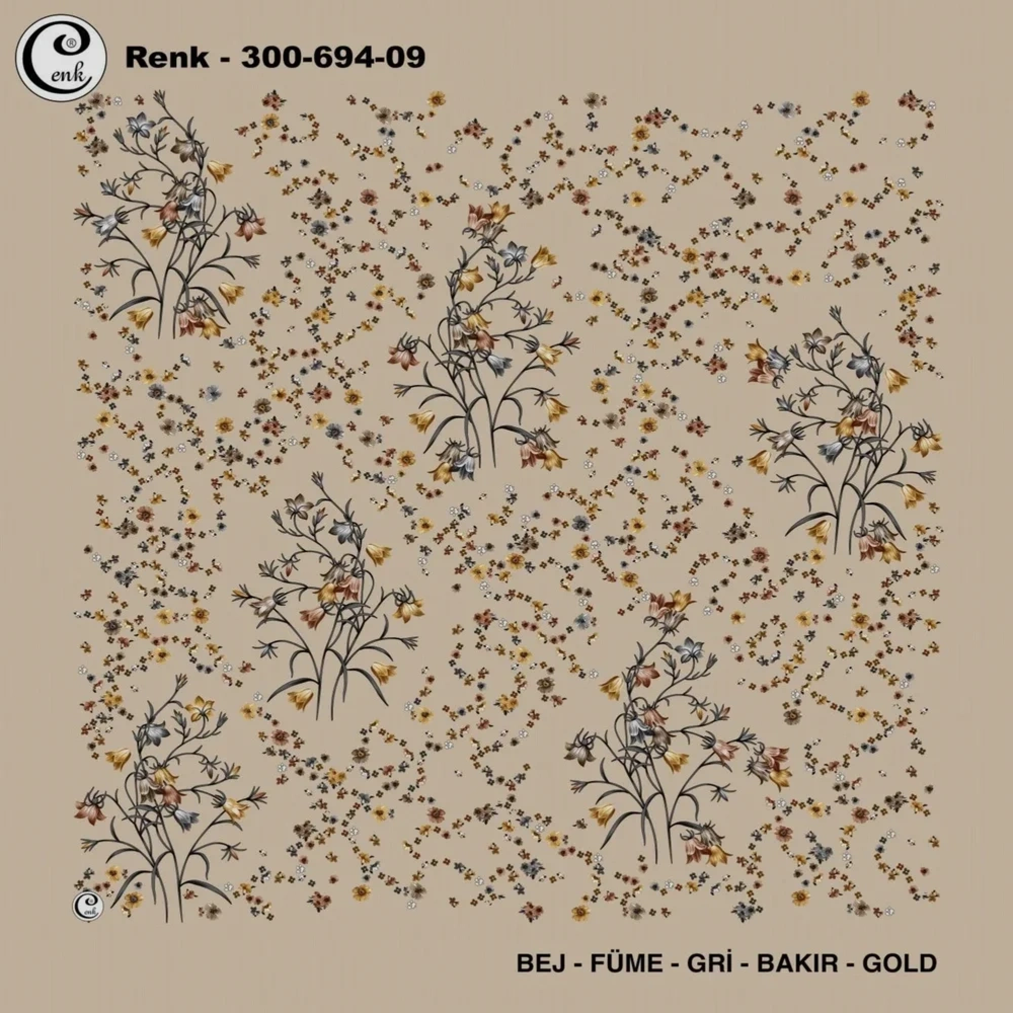 Cenk Desenli Oyalık Yazma 694-09