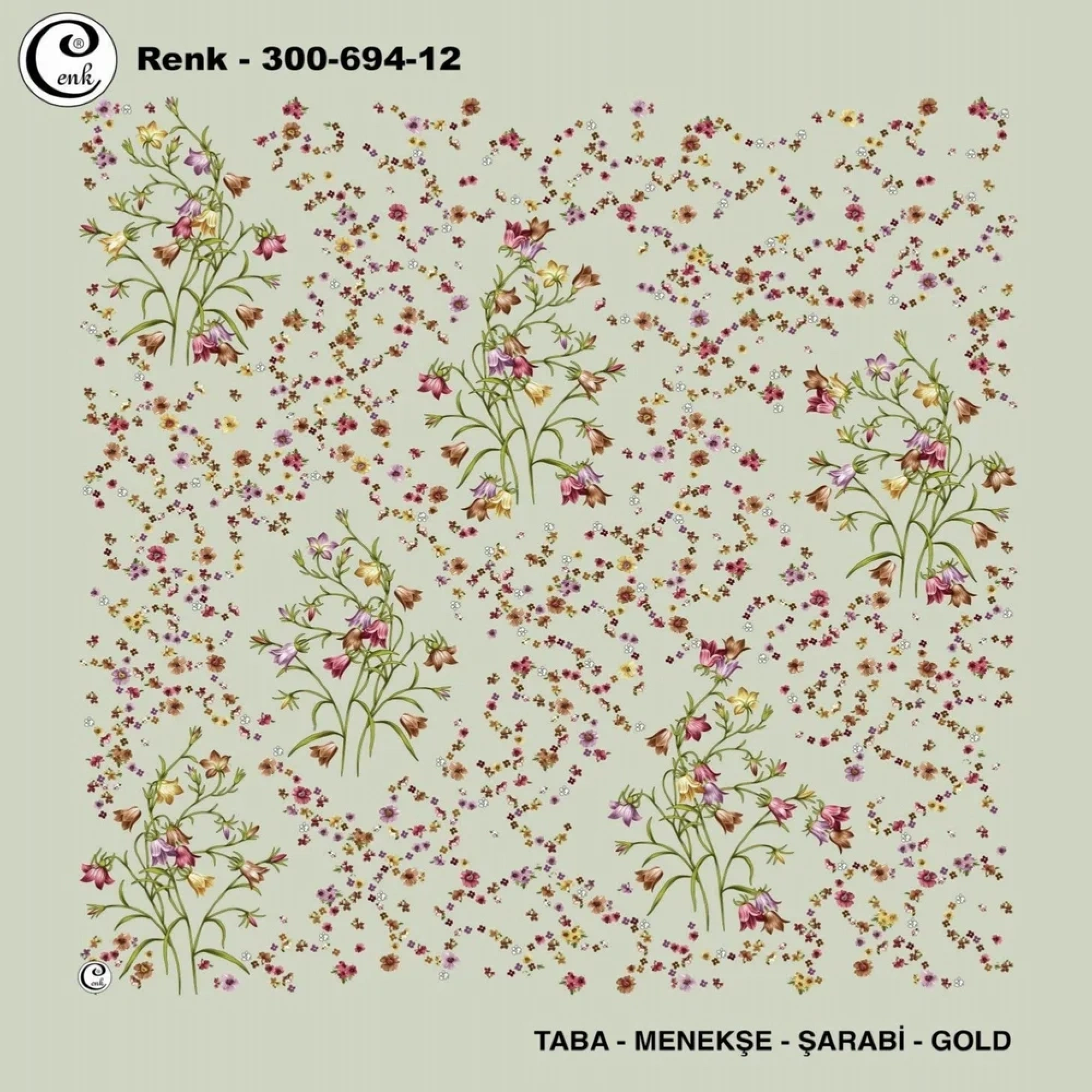 Cenk Desenli Oyalık Yazma 694-12