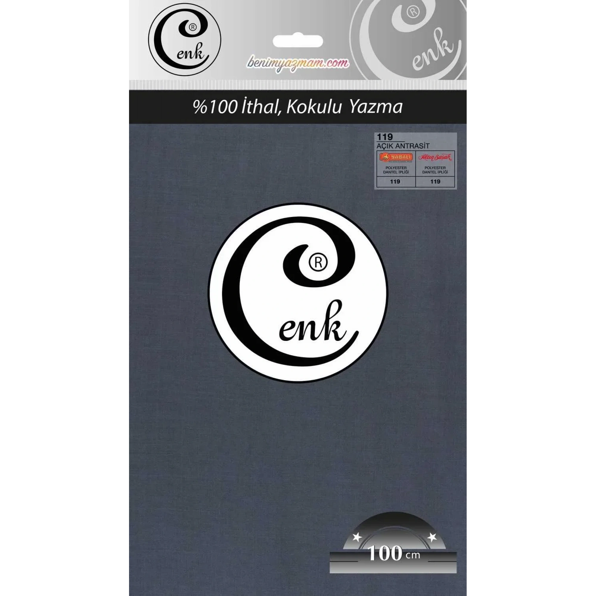 Cenk Düz Renk Oyalık Yazma (açık antrasit) cenk-duz-119