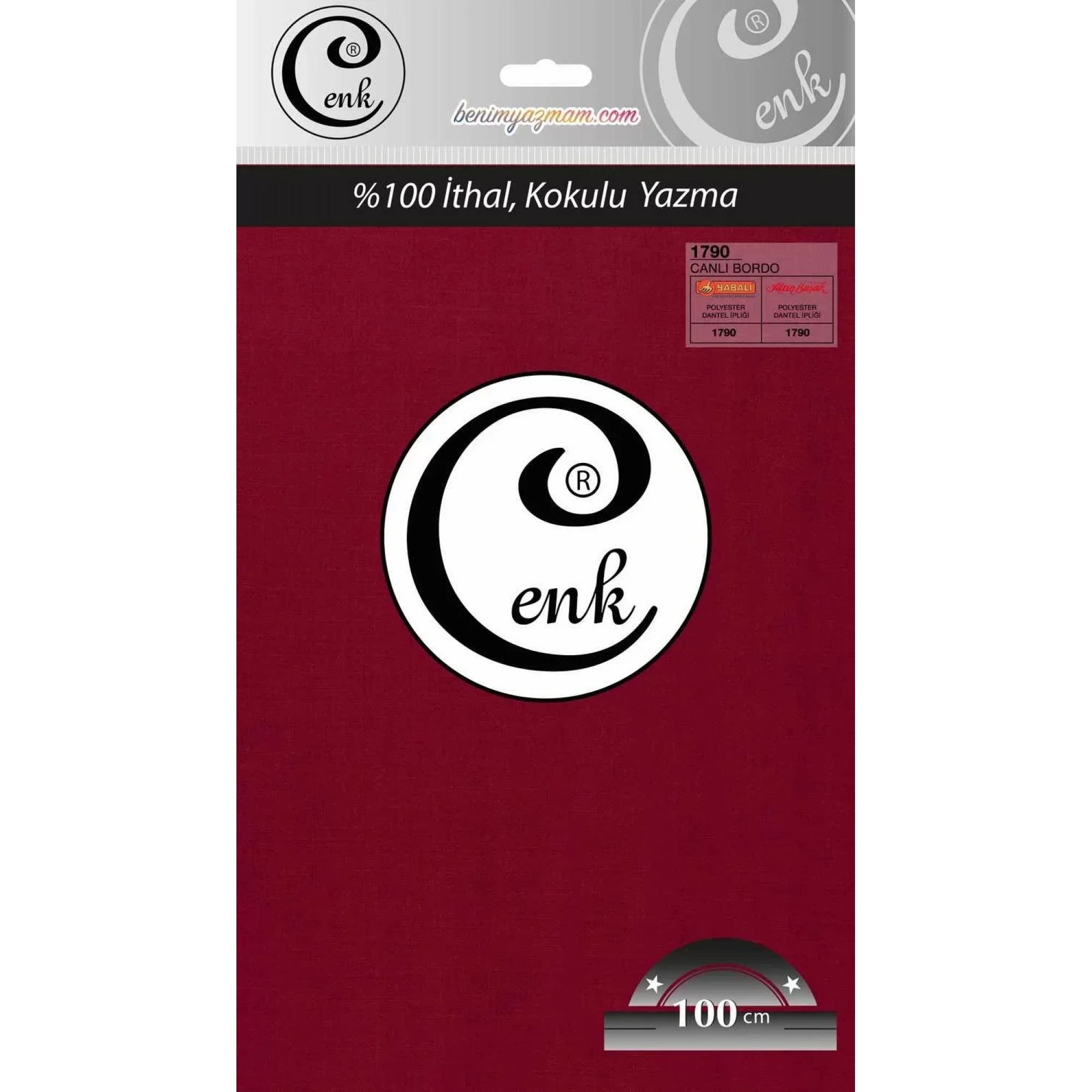Cenk Düz Renk Oyalık Yazma (canlı bordo) cenk-duz-1790