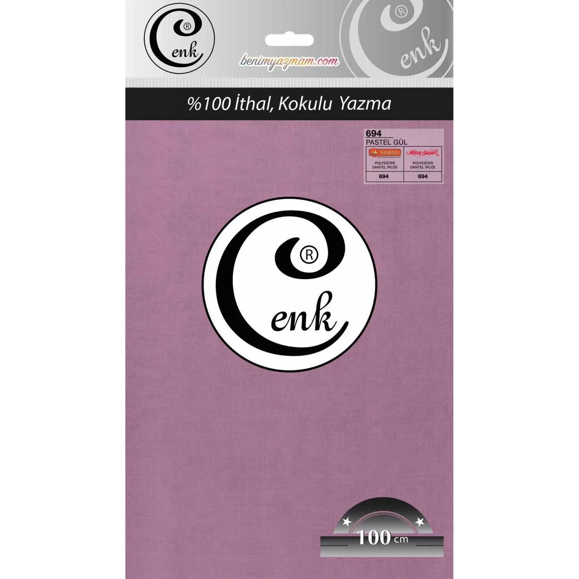 Cenk Düz Renk Oyalık Yazma (pastel gül) cenk-duz-694