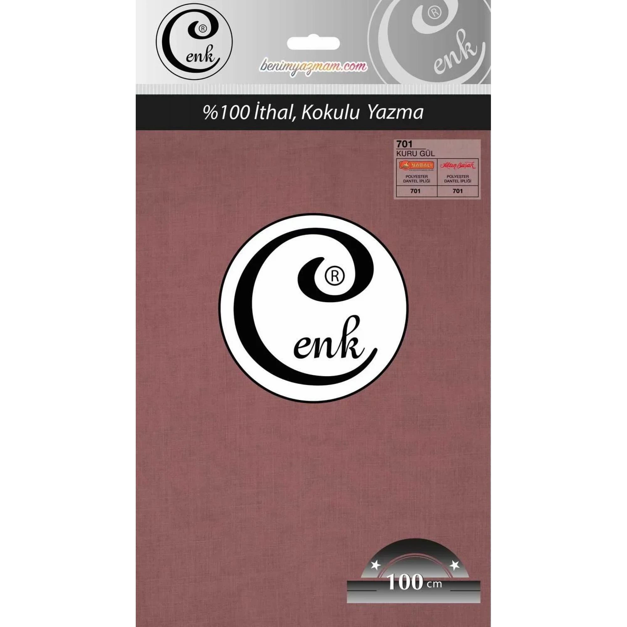 Cenk Düz Renk Poşetli Oyalık Yazma (kuru gül) cenk-duz-701