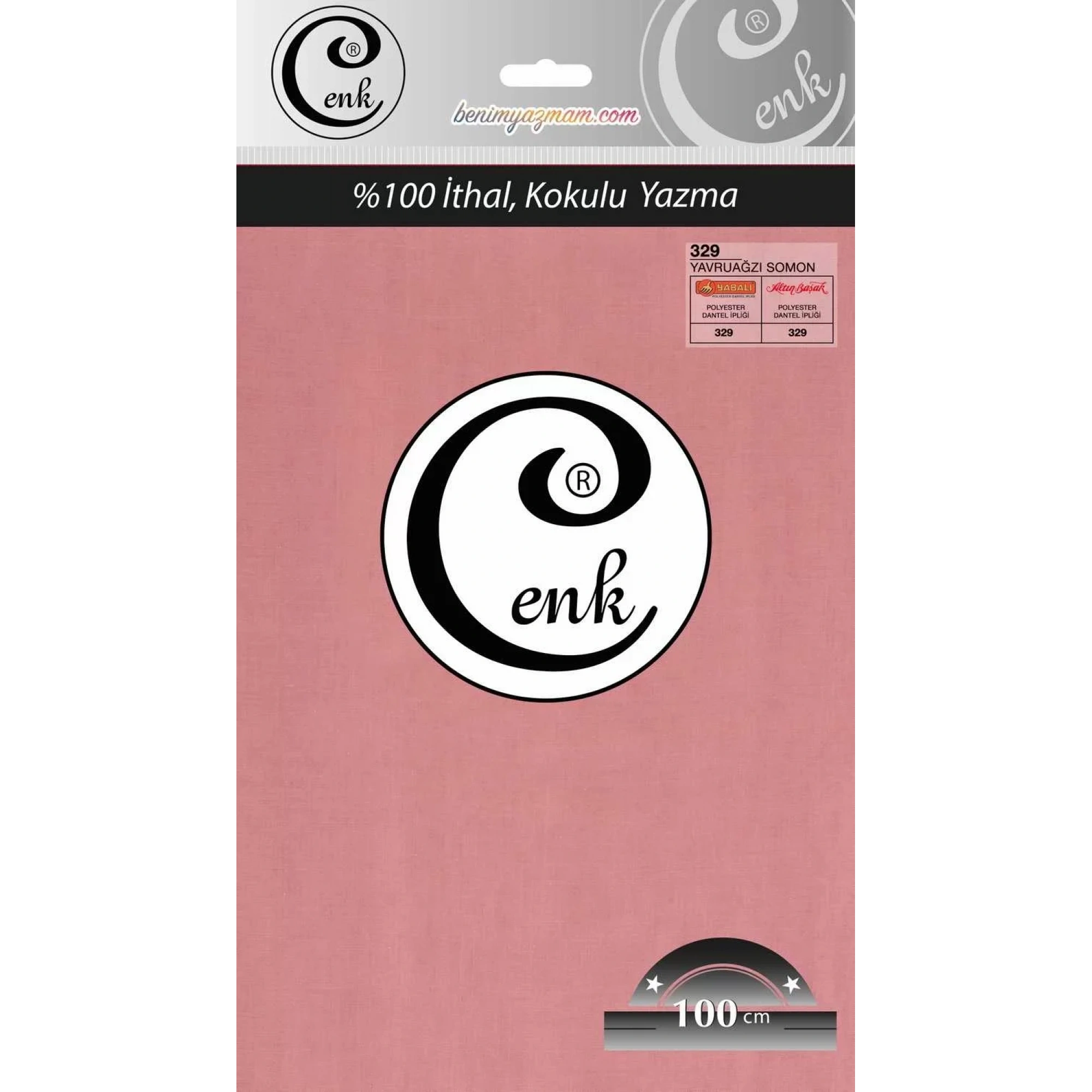 Cenk Düz Renk Poşetli Oyalık Yazma (Yavru Ağzı Somon) cenk-duz-329