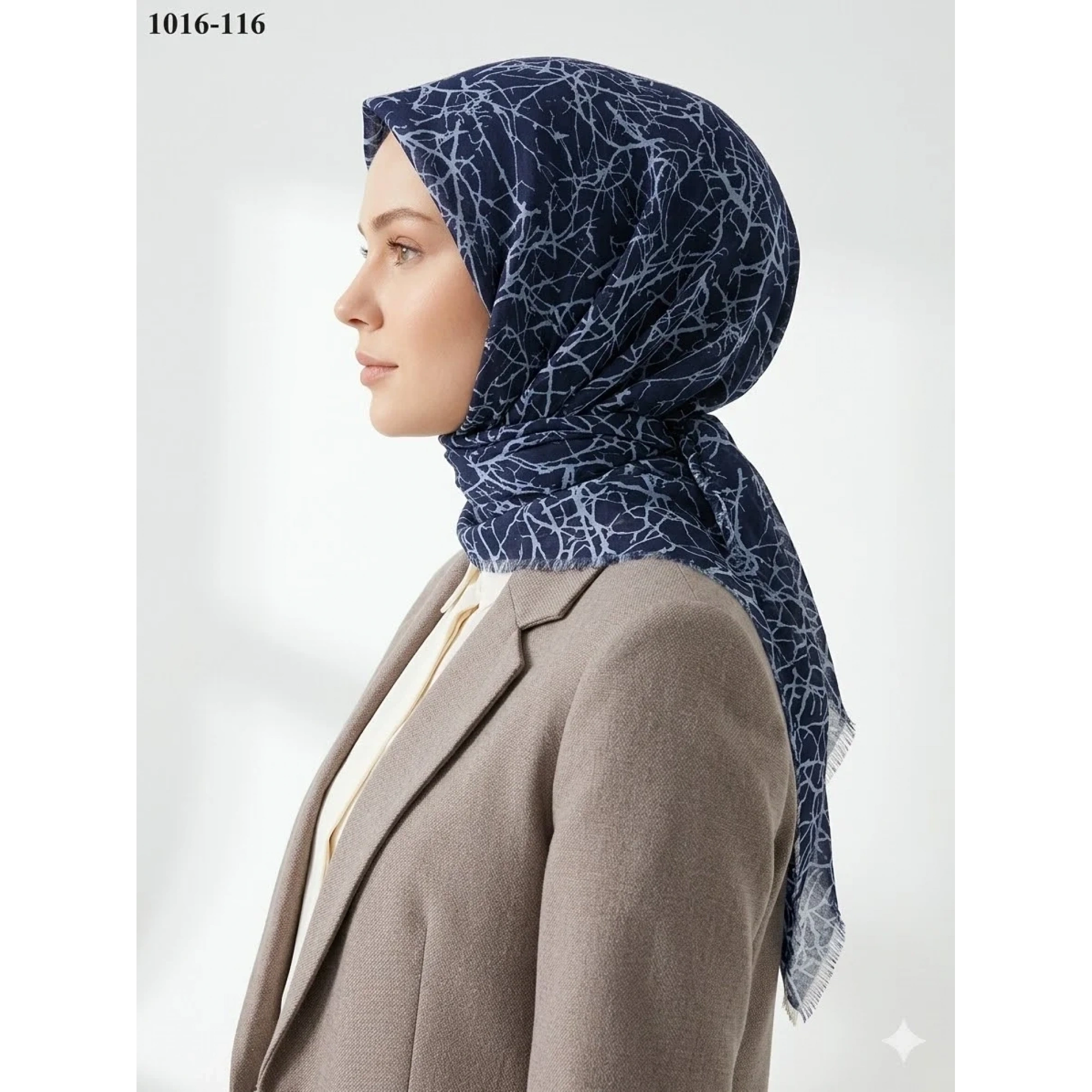 Dolce Cool Desenli Dimi Pamuk Eşarp 1016-116