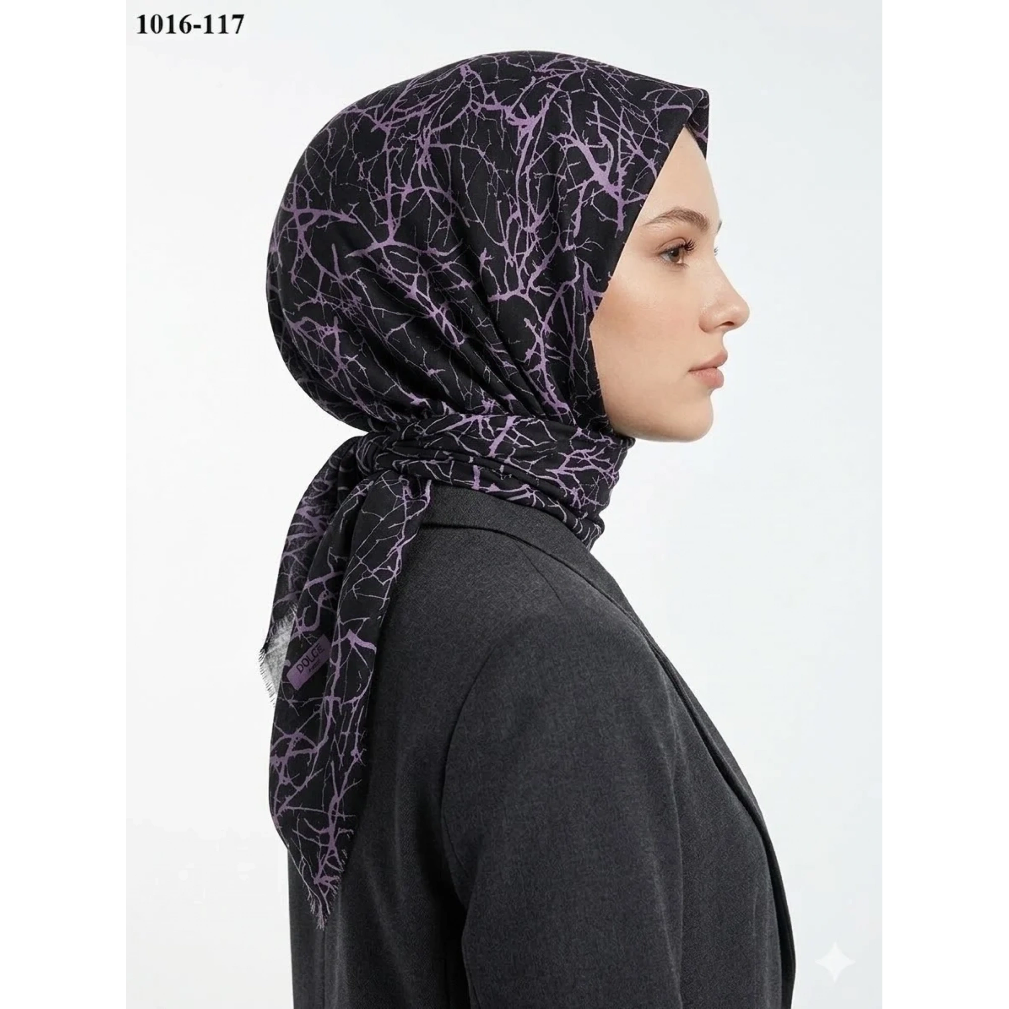Dolce Cool Desenli Dimi Pamuk Eşarp 1016-117