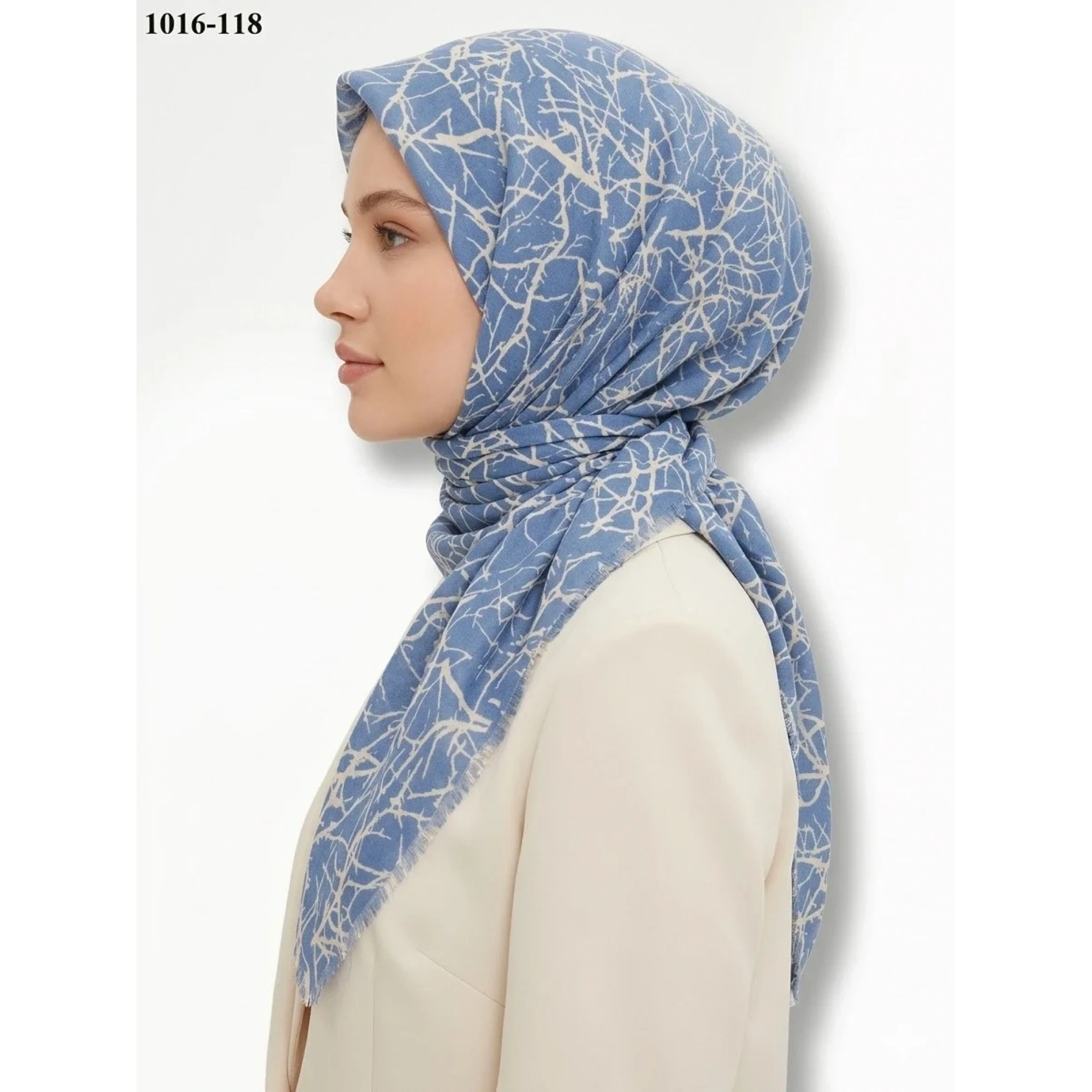 Dolce Cool Desenli Dimi Pamuk Eşarp 1016-118