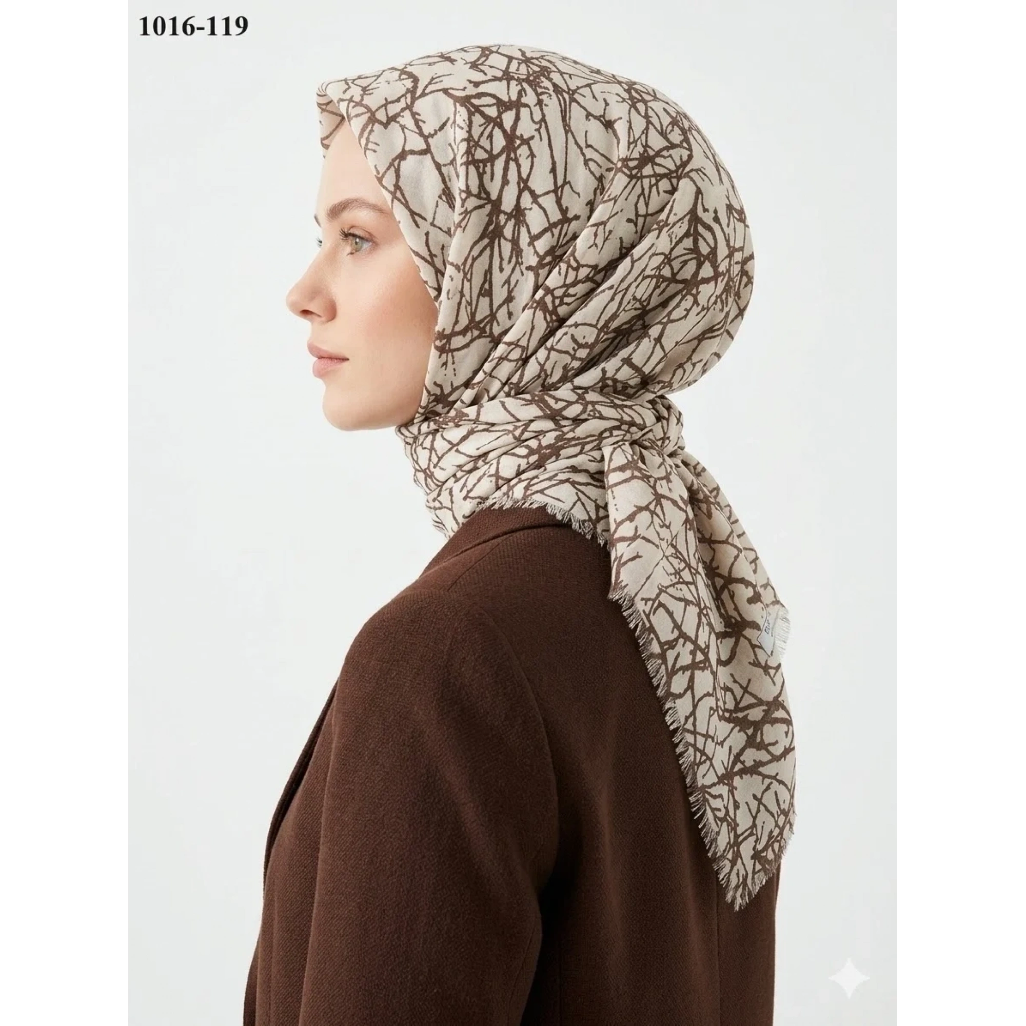 Dolce Cool Desenli Dimi Pamuk Eşarp 1016-119